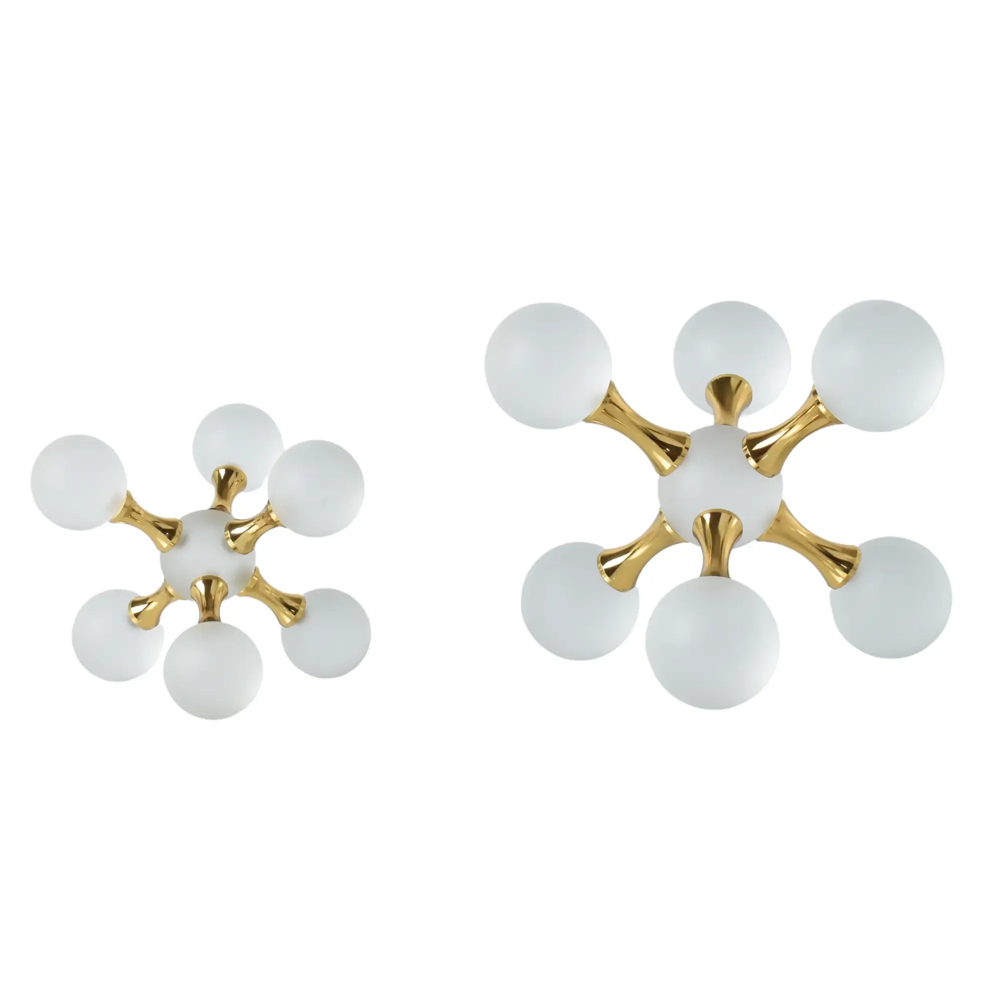 Dekoobjekt - aus Glaskugeln - Bücherregal Dekor Buchstütze Atomos Groß