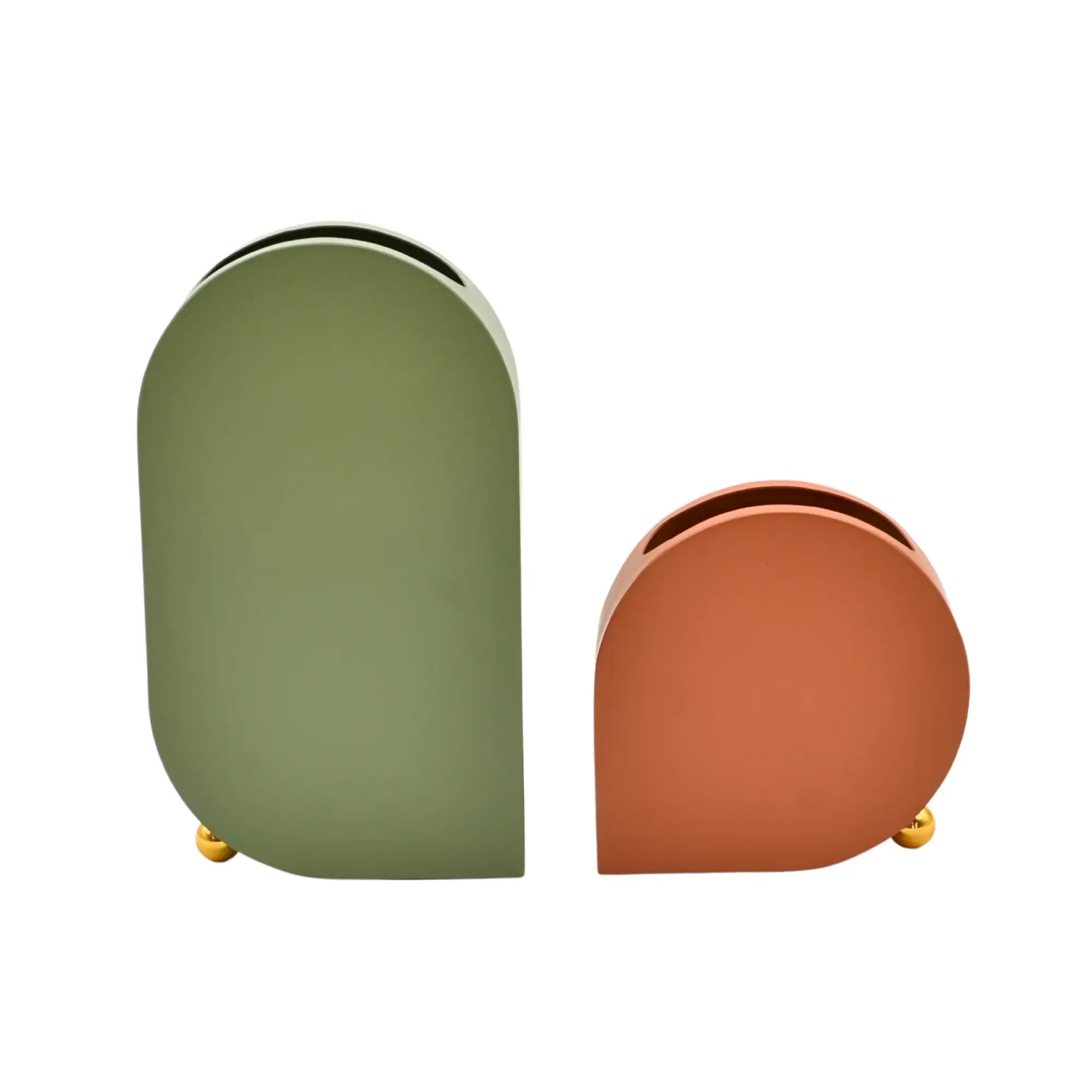 Edelstahlvase - Moderne Designer-Tischvase - Skulpturale Standvase Sfera Aurea Groß