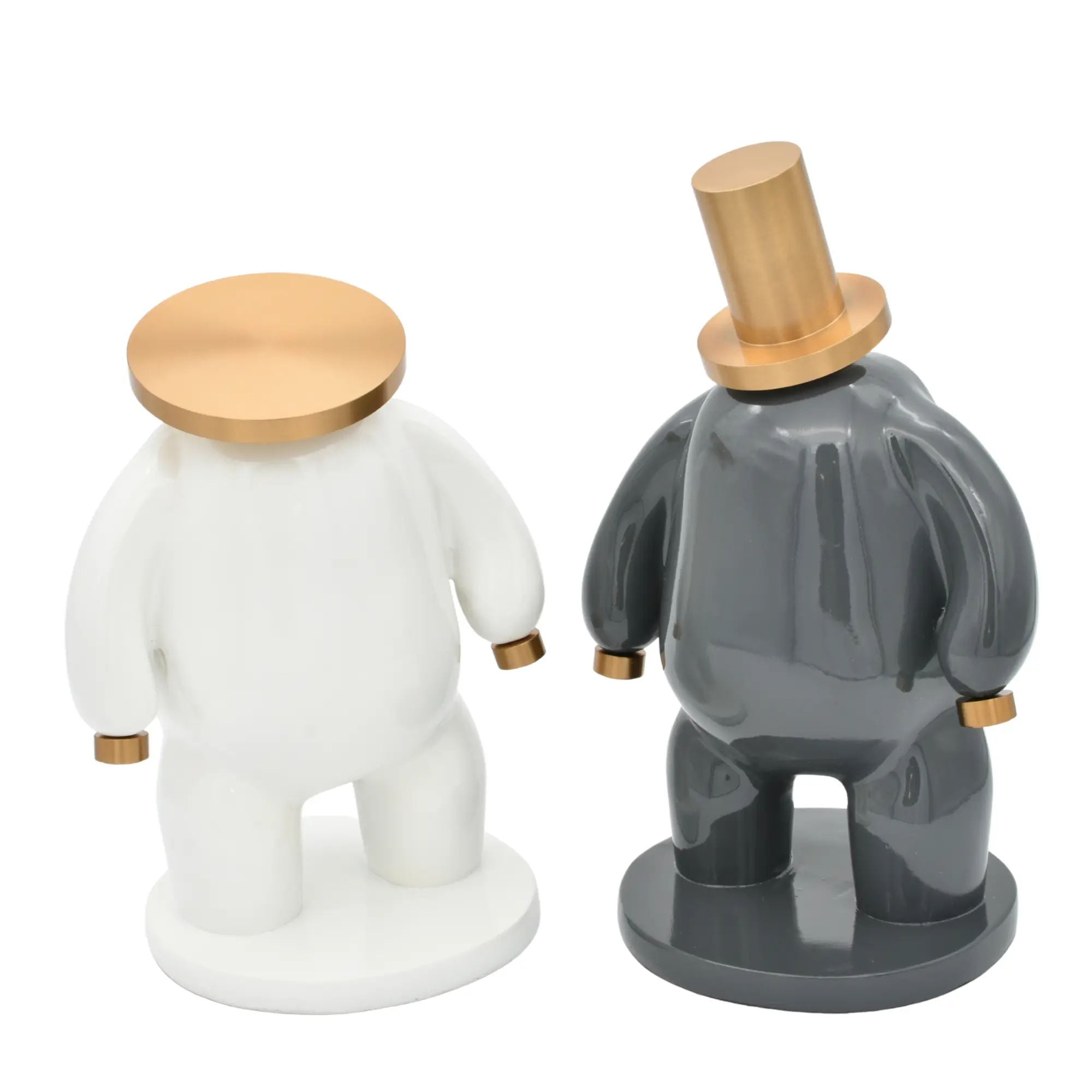 Dekofigur - Designer Pop-Art Skulptur - Skulptur Verspieltes Pop-Design Orbis Aurum Weiß