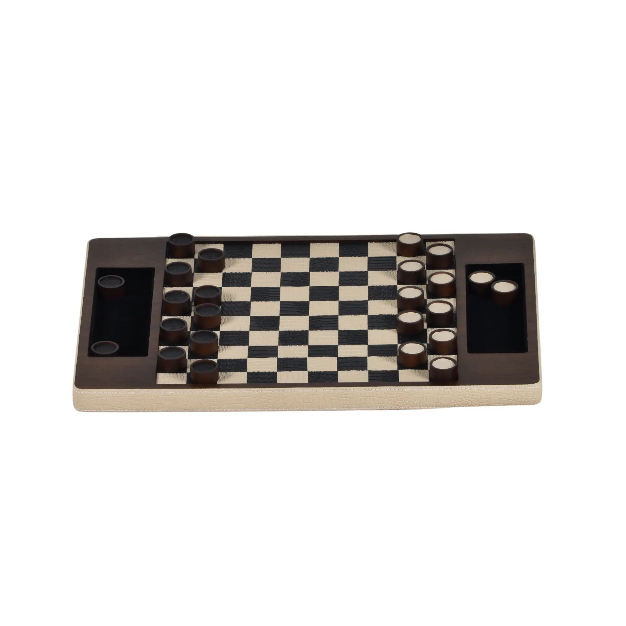Damespiel - Checkers Brettspiel - Exklusives Strategiespiel Elegance Checkers Damespiel Default Title