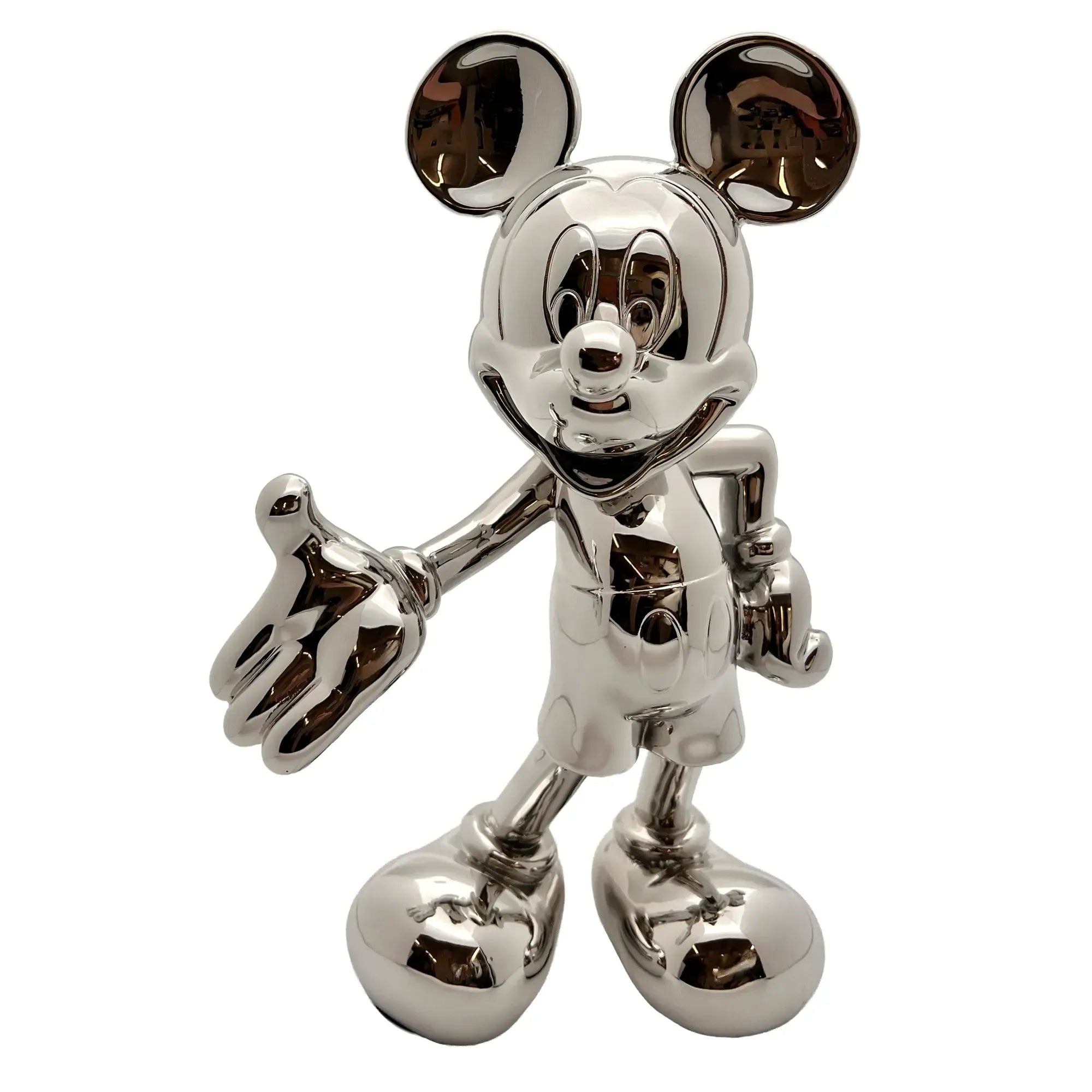 Zeichentrickfigur - Silbener glänzender Micky Maus Sammlerstück - wel.Mickey Mouse Stehend