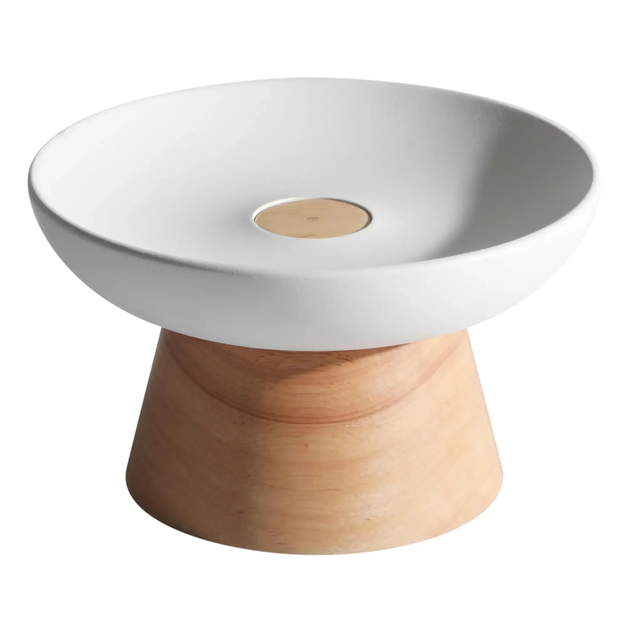 Runde-Schale - mit Holzgestell - Runde Obstschale schöne Designerschale Bol Équilibre