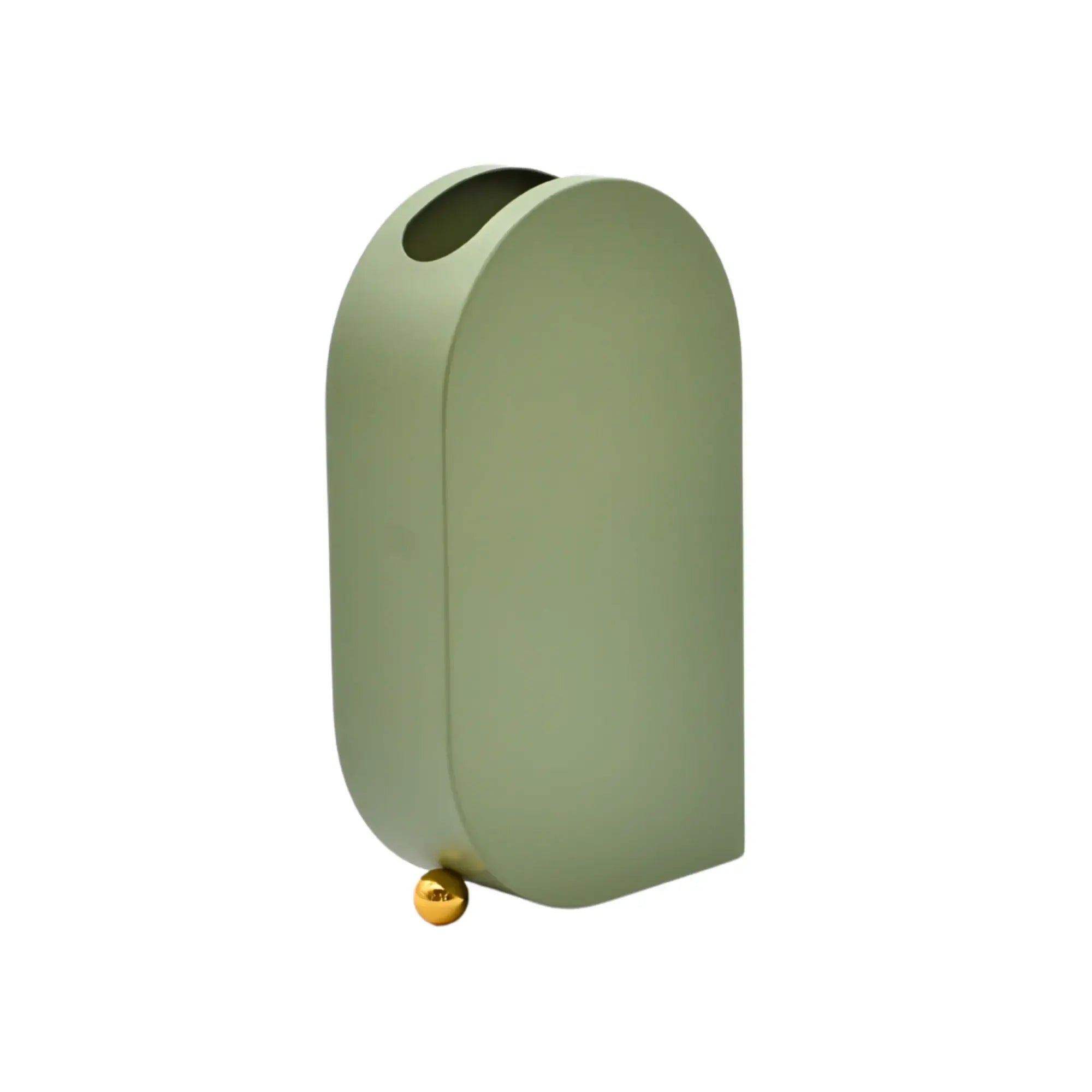 Edelstahlvase - Moderne Designer-Tischvase - Skulpturale Standvase Sfera Aurea Groß