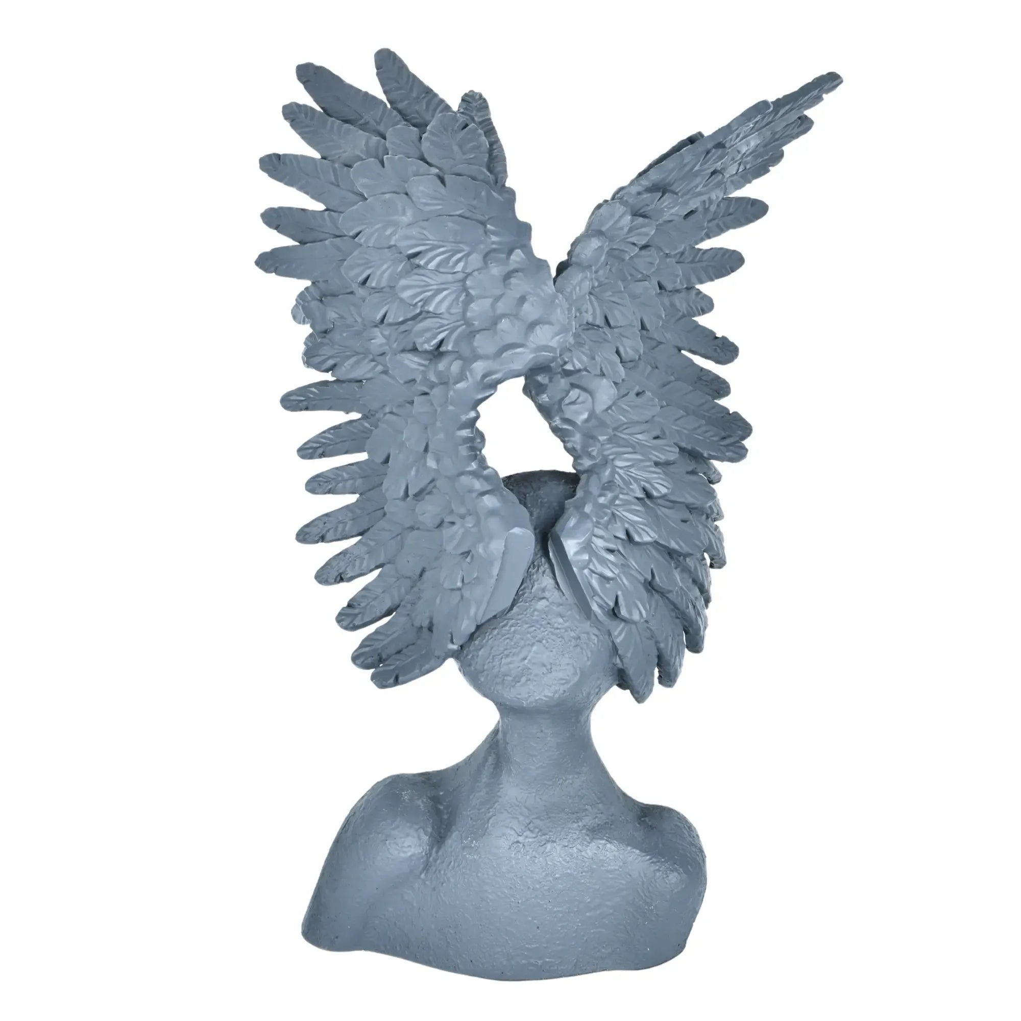 Dekofigur - Skulptur geflügelte Büste Ailes Argentées Default Title