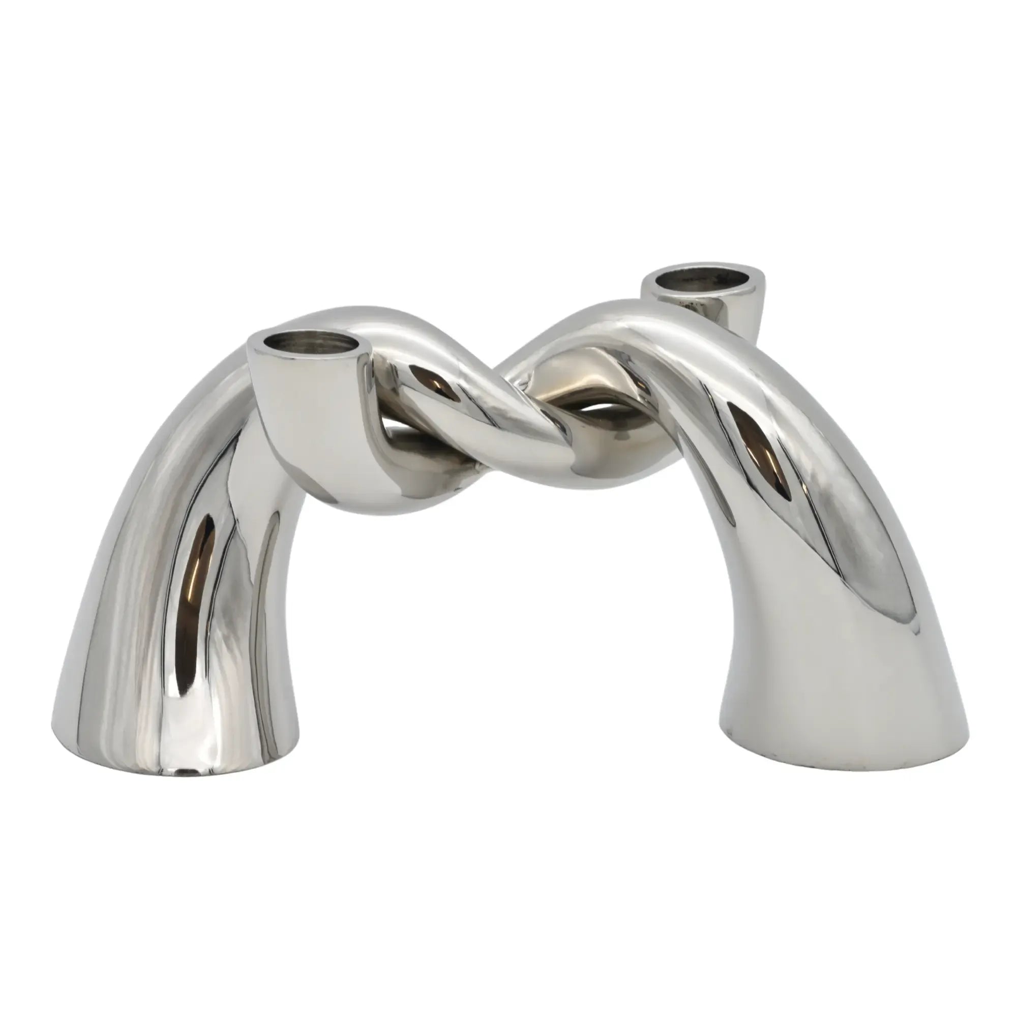 Kerzenständer - Knotendesign - Zweiarmiger Kerzenhalter Glänzender Dekokerzenständer Twist Default Title