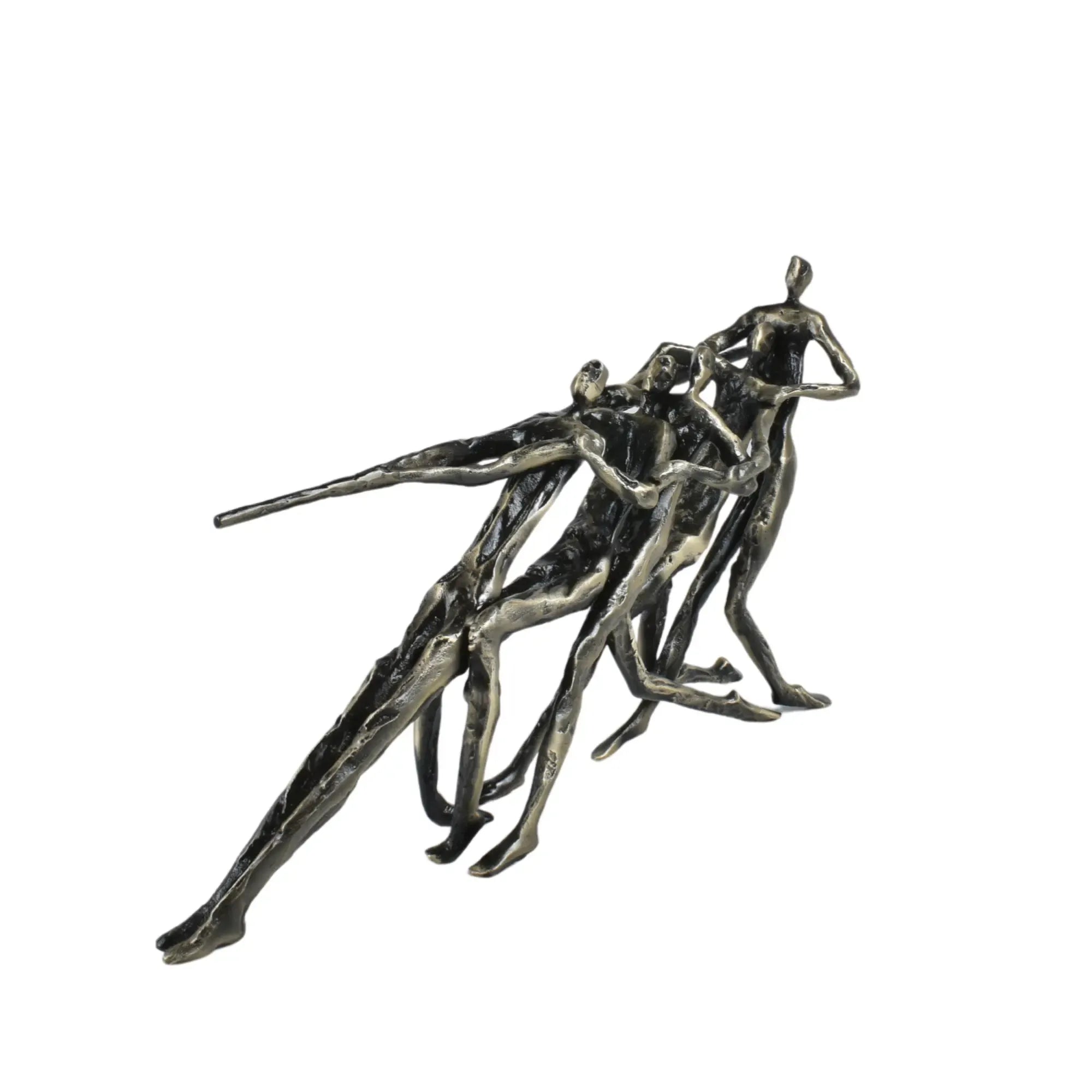 Skulptur - in Bronzeoptik - Metallskulptur Deko-Objekt Tauziehen Default Title