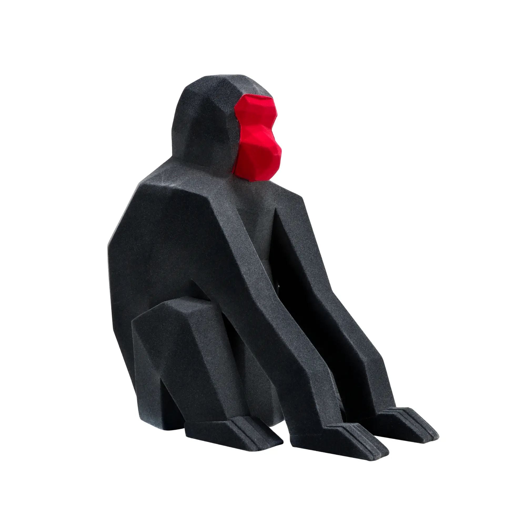 Samtdeko - Gorilla Skulptur - Designobjekt Skulptur aus Samt Mono Default Title