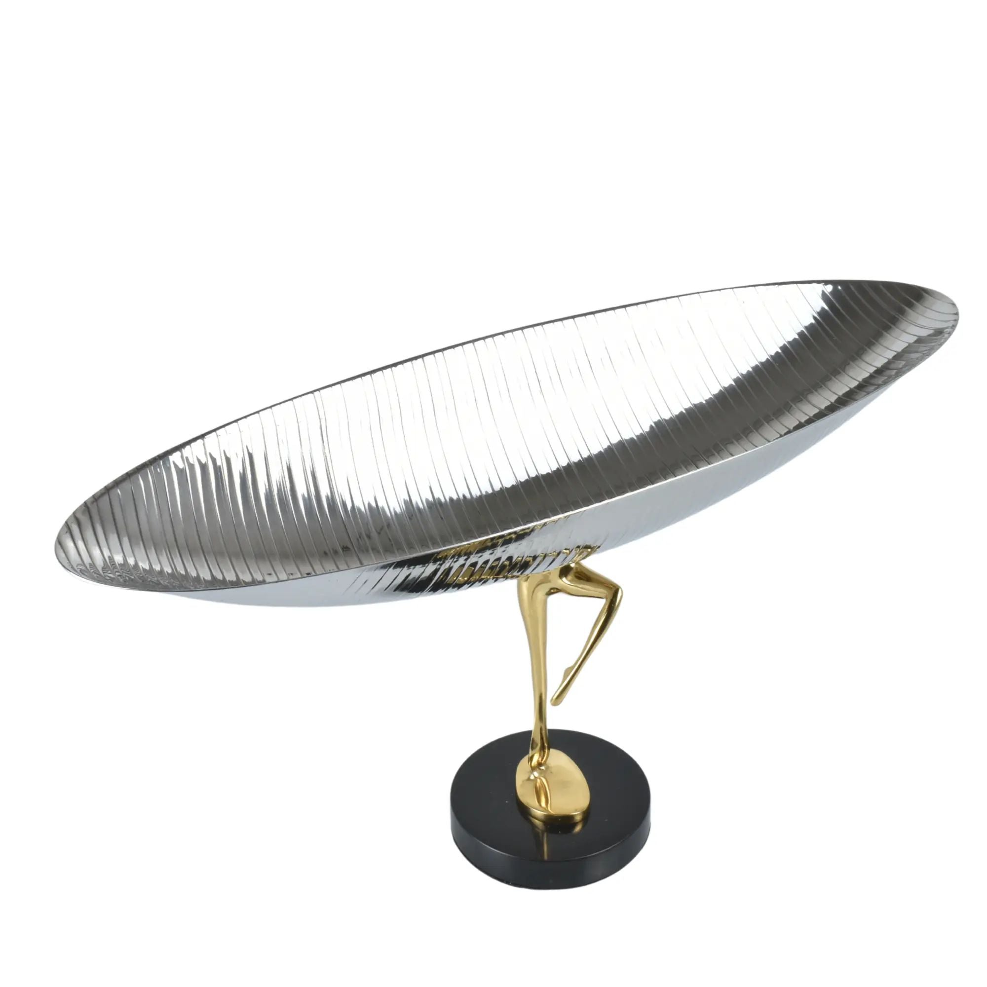 Aluminiumschale - auf Goldfuß - Designer - Dekoschale auf Damenbeinen Eterna Grace Default Title