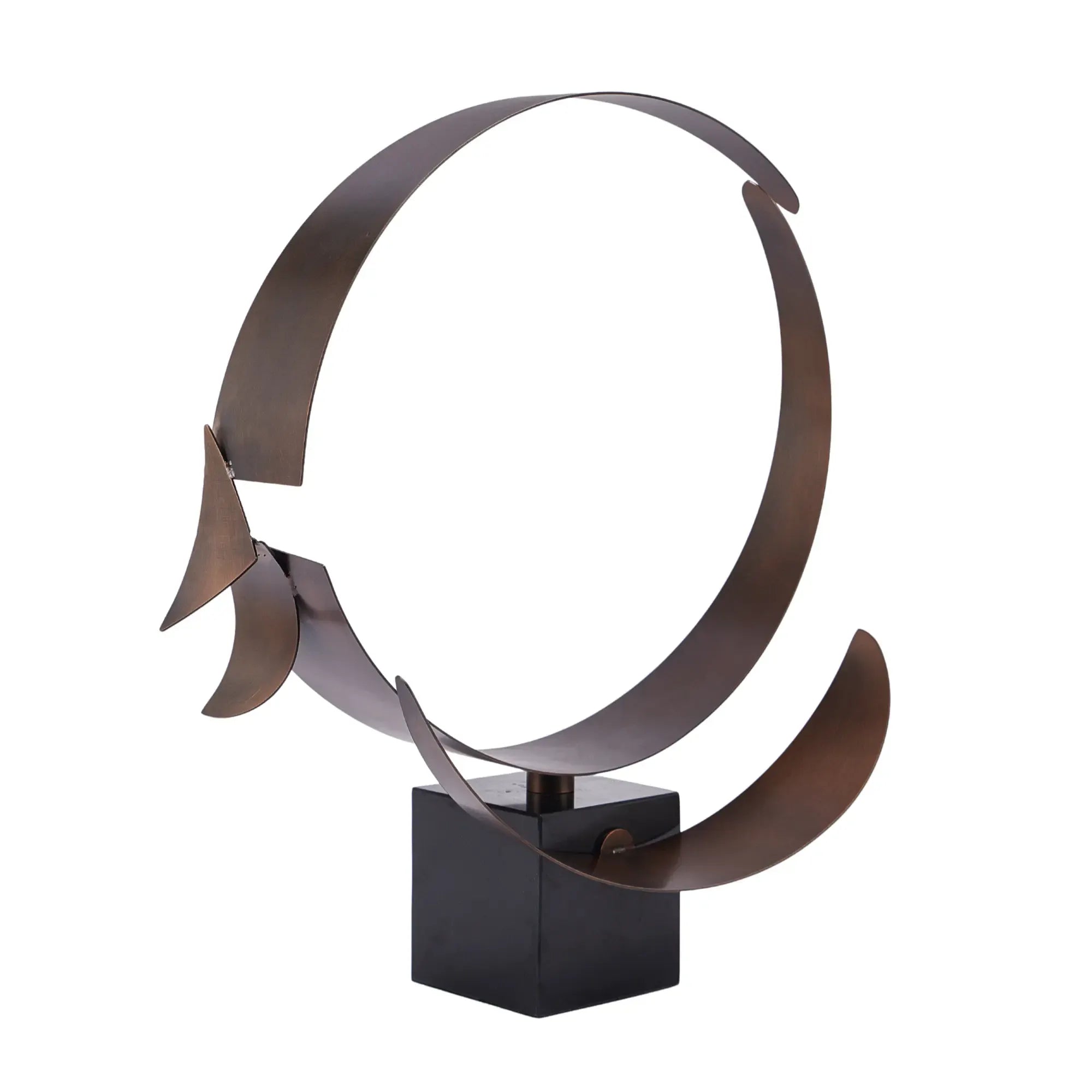 Dekoobjekt - Moderne Designskulptur aus Metall - Skulptur Avantgardistische Ringskulptur Orbis Æternis Default Title