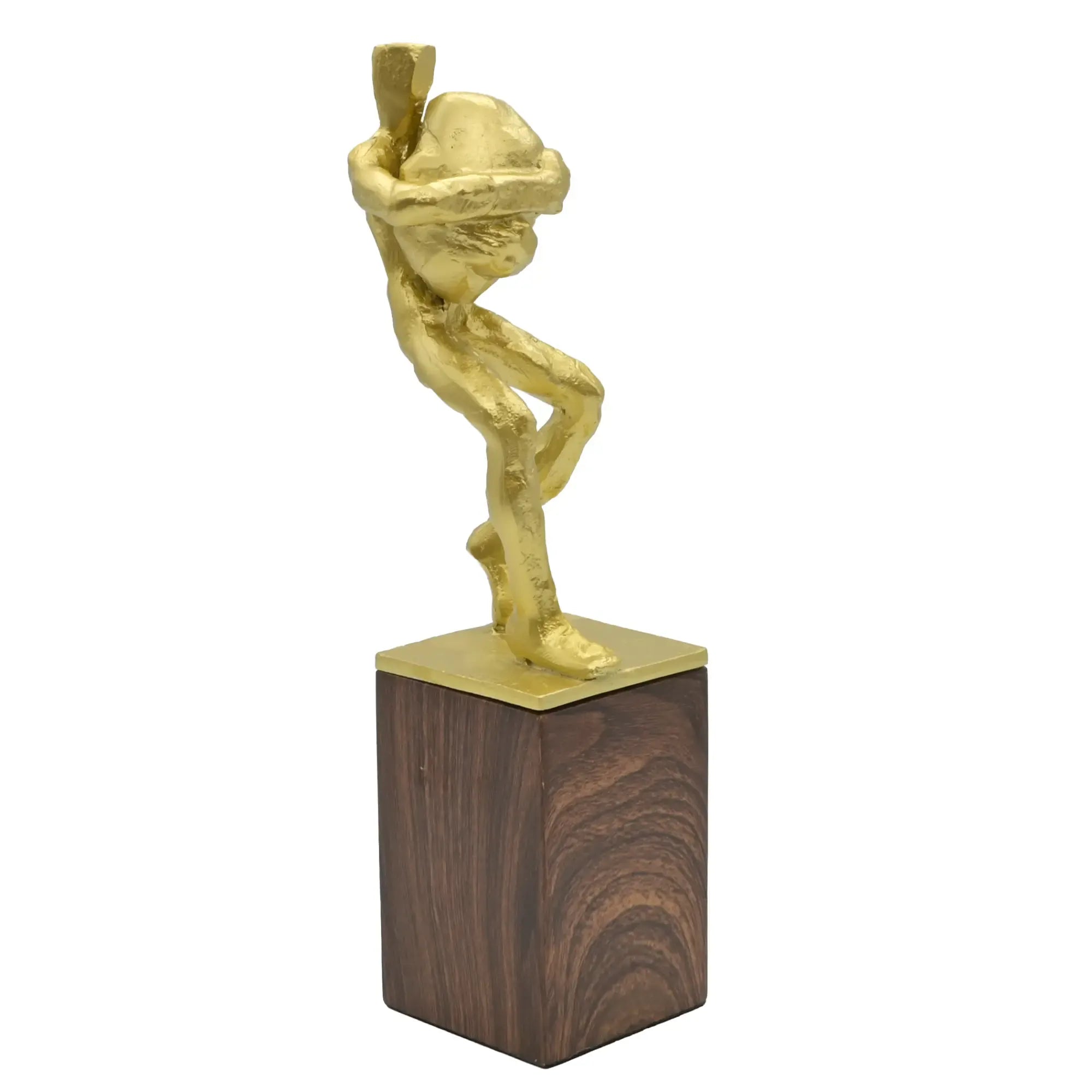 Dekofigur - Skulptur Ausdrucksstarke Tischfigur Fortitudo d’Or Gold