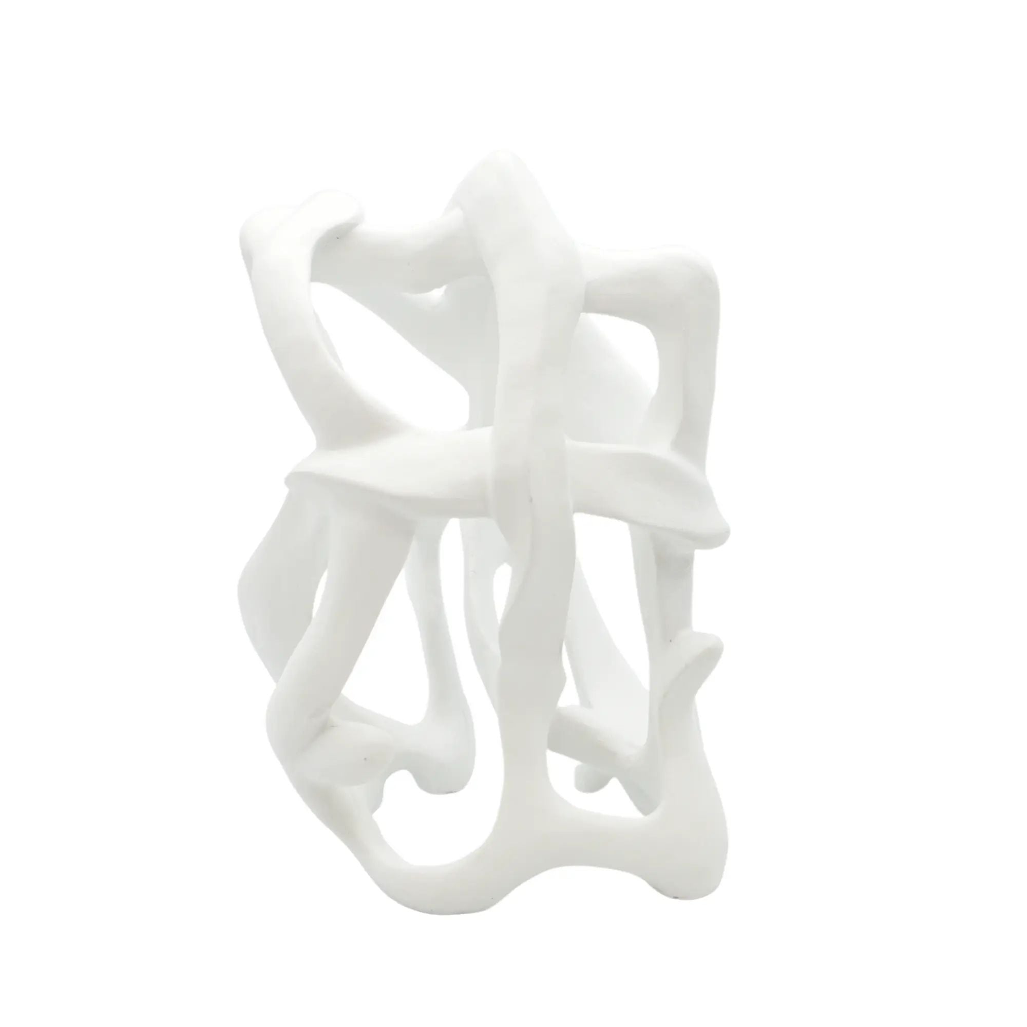Dekoobjekt - Strukturiert - Designer Skulptur Freundschaft Weiß