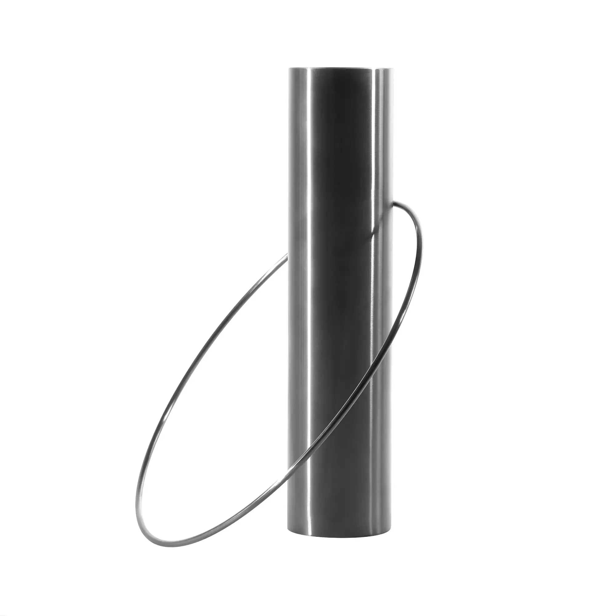 Tischvase - Zylinderform - Design Dekovase Metallvase mit Ring Équi Default Title