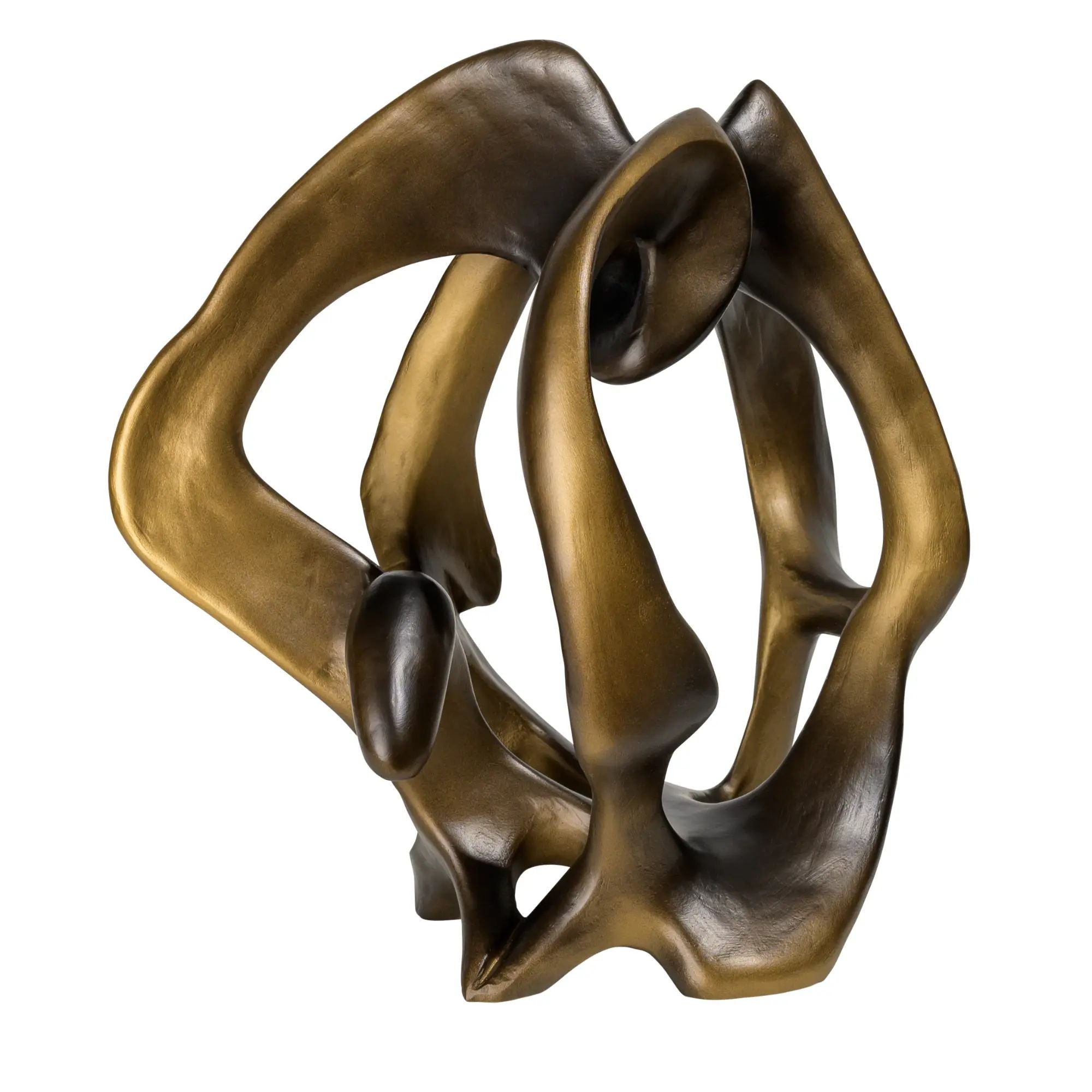 Dekoobjekt - Strukturiert - Designer Skulptur Freundschaft Bronze