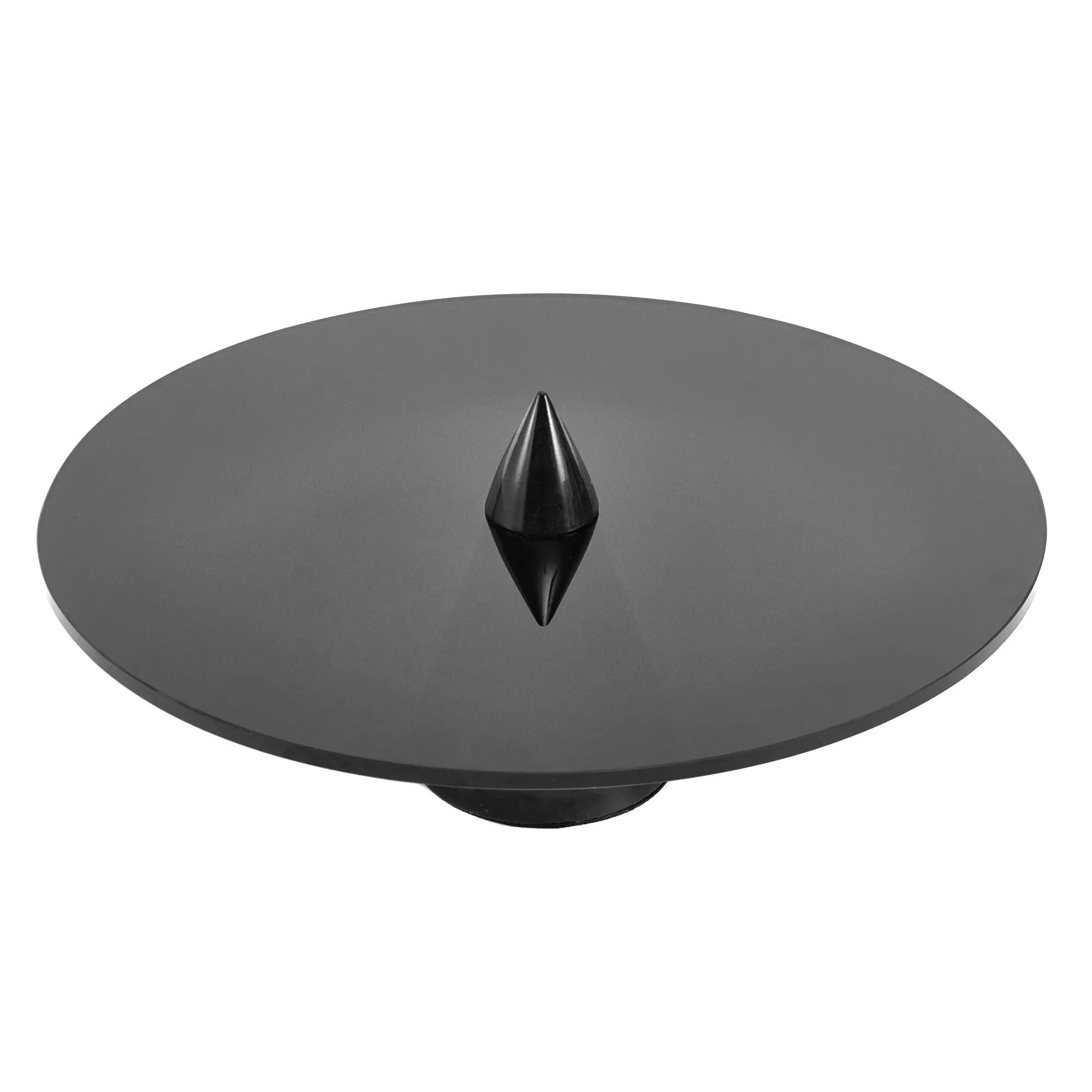 Servierplatte - rund mit Marmorfuß - Rauchglas Tortenplatte Dekoteller Équilibre Noir Klein