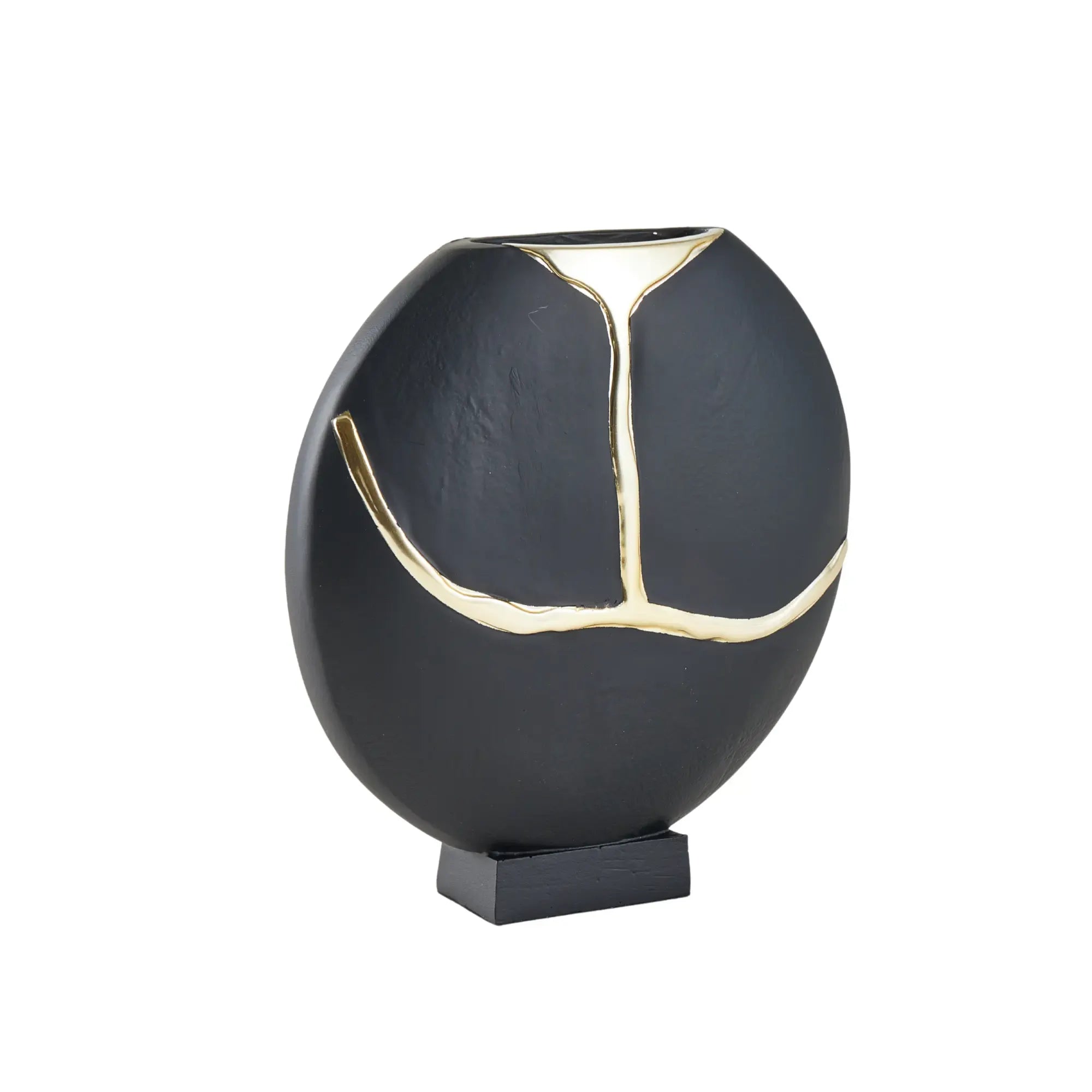 Kintsugi-Vase - Ovale-Flache - Designer Dekovase Bosfor Klein
