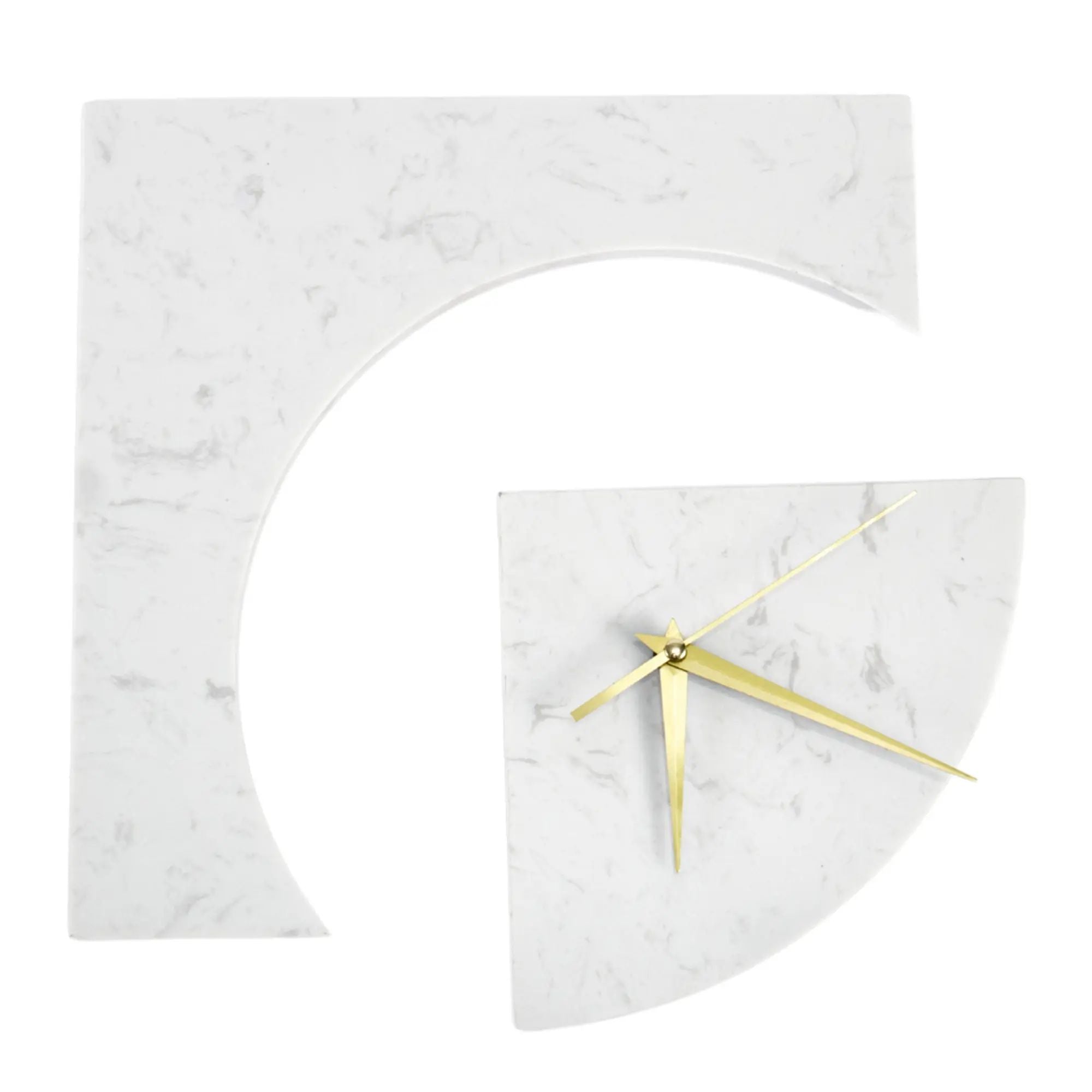 Wanduhr - zweiteilig aus Marmor Modernes Wanddeko - Goldzeiger Dekouhr Marble Time Default Title