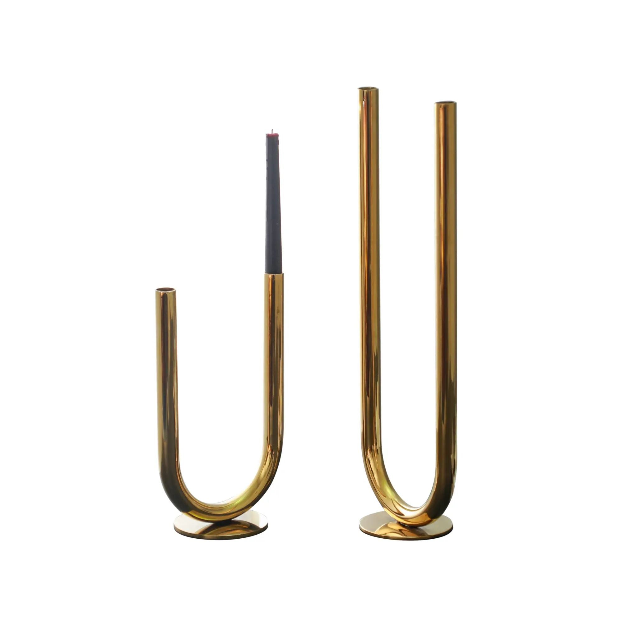Kerzenständer-Set - U-Form Stabkerzen - Designer Kerzenhalter Leuchter Enamigi Groß