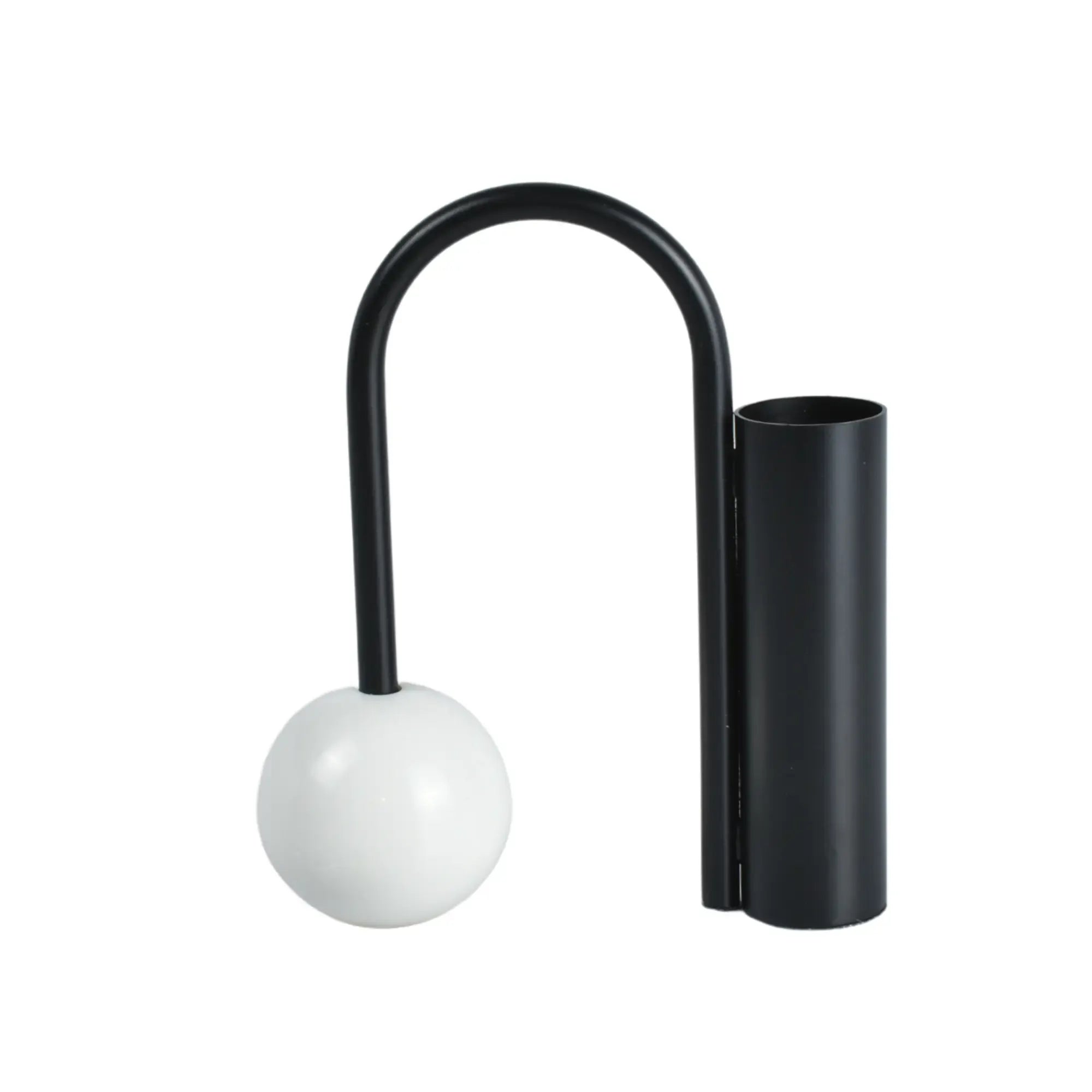 Tischvase - mit Marmor Kugelfuß - Schöne Edelstahlvase Dekorative Standvase Orb Balance Klein