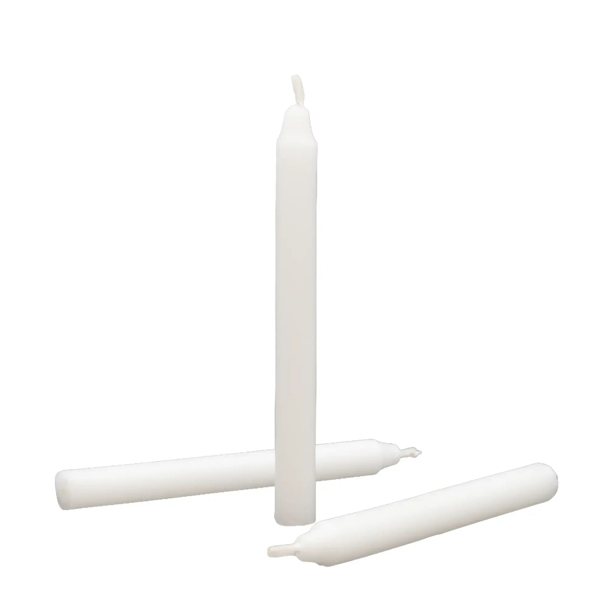 Stabkerze - Tafelkerzen-Set Puristisch – Ungefärbtes Wachs in Weiß, klassische Stabkerzen, 5 Stück, ca. 5 h Brenndauer Classico Nan