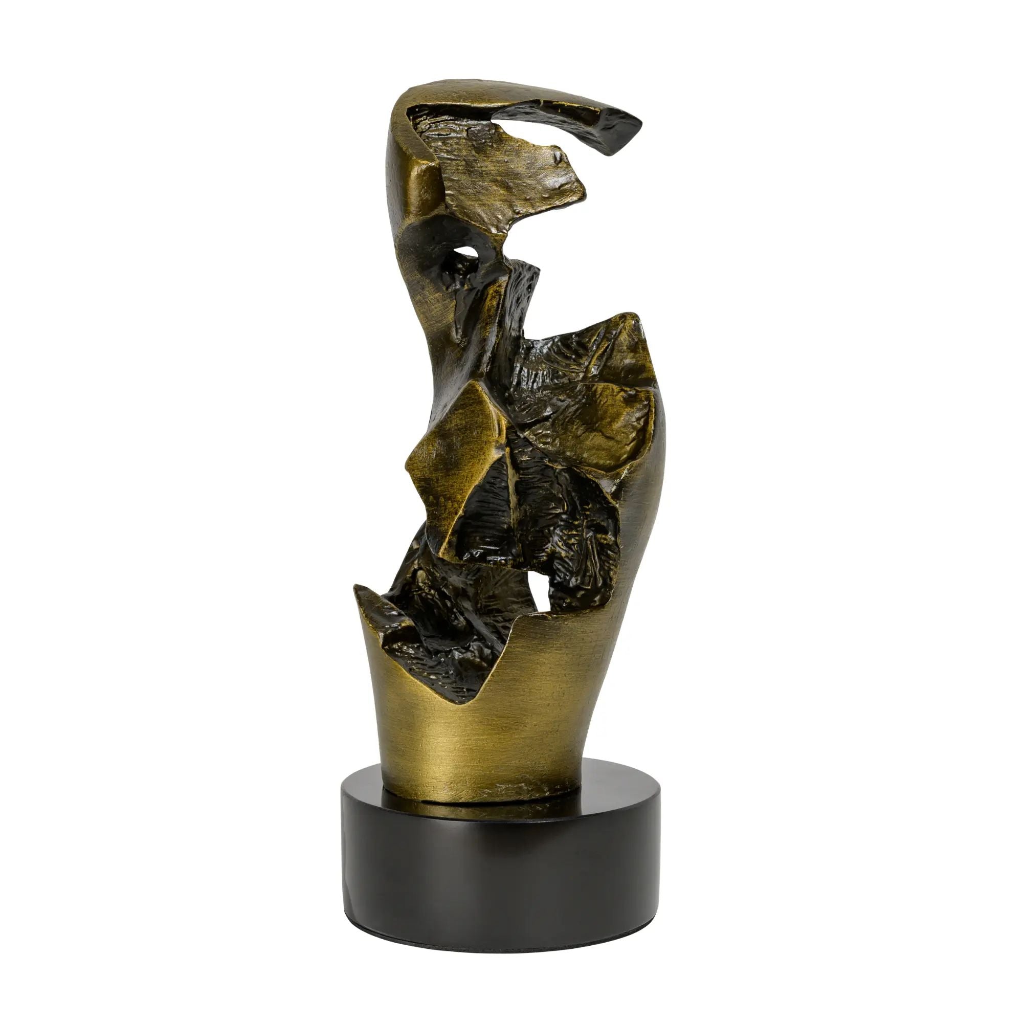 Stahlfigur - Moderne Metallskulptur - Abstraktes Deko-Objekt goldene Skulptur Eclipse Default Title