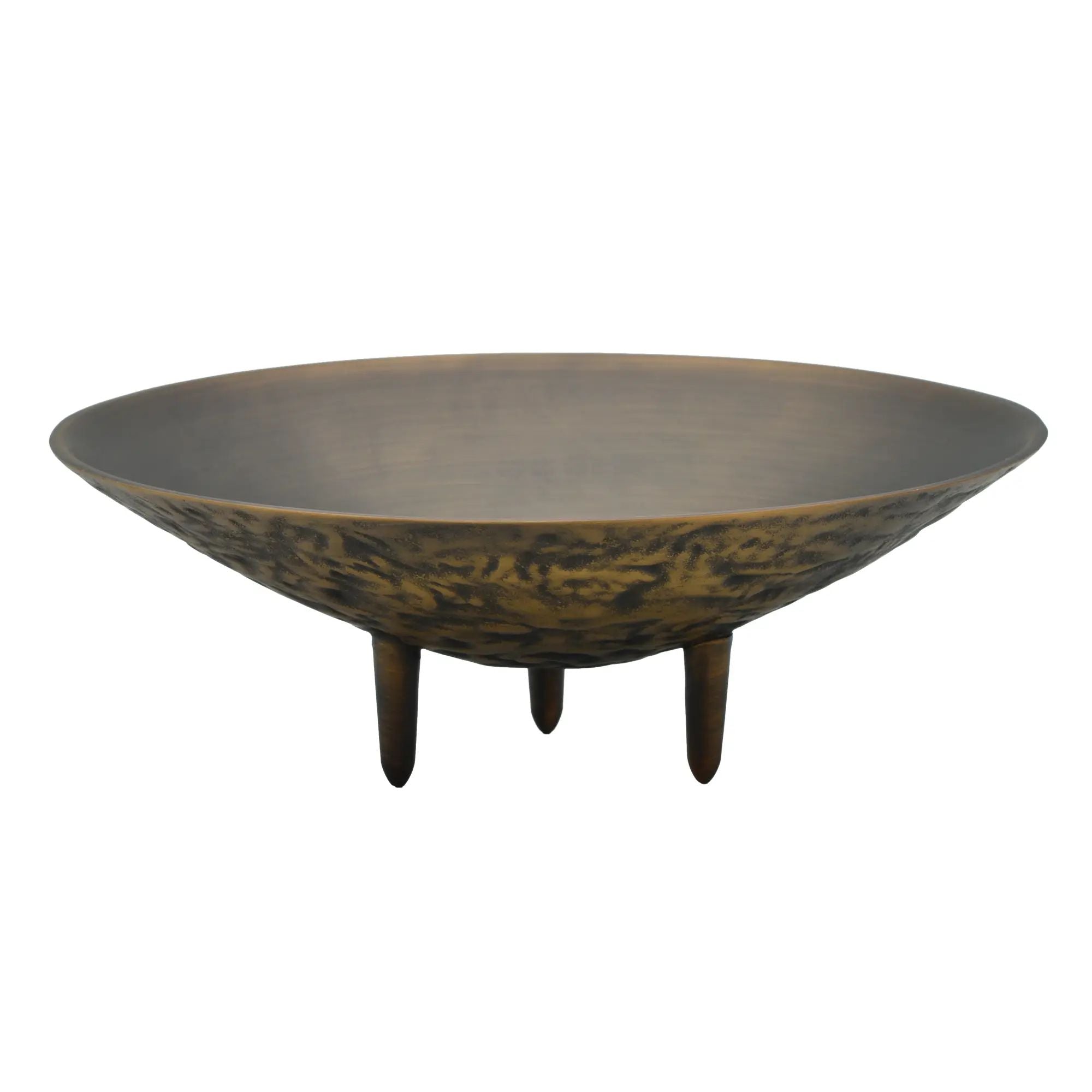 Messingschale - Runde Dreifuß-Dekoschale - Bronze Deko Bowl – Aurea Tripode Nan