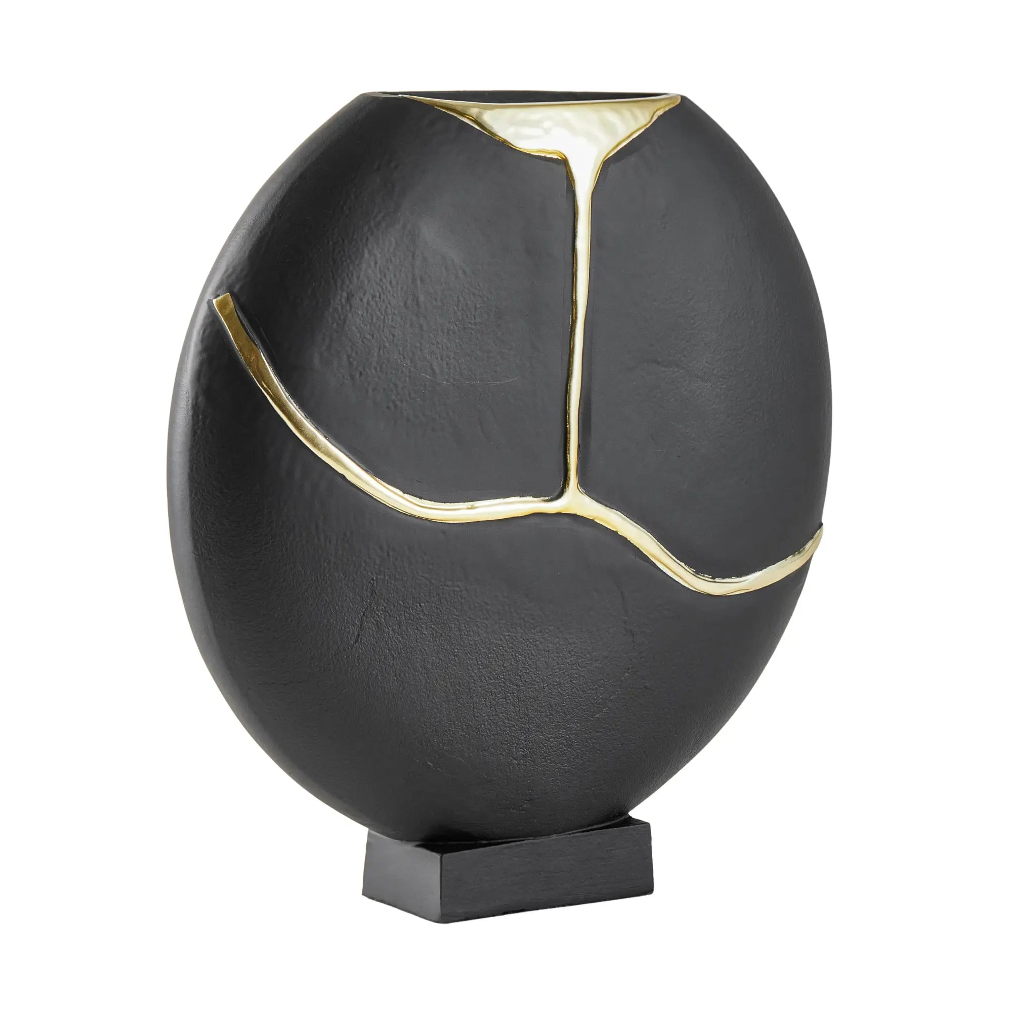 Kintsugi-Vase - Ovale-Flache - Designer Dekovase Bosfor