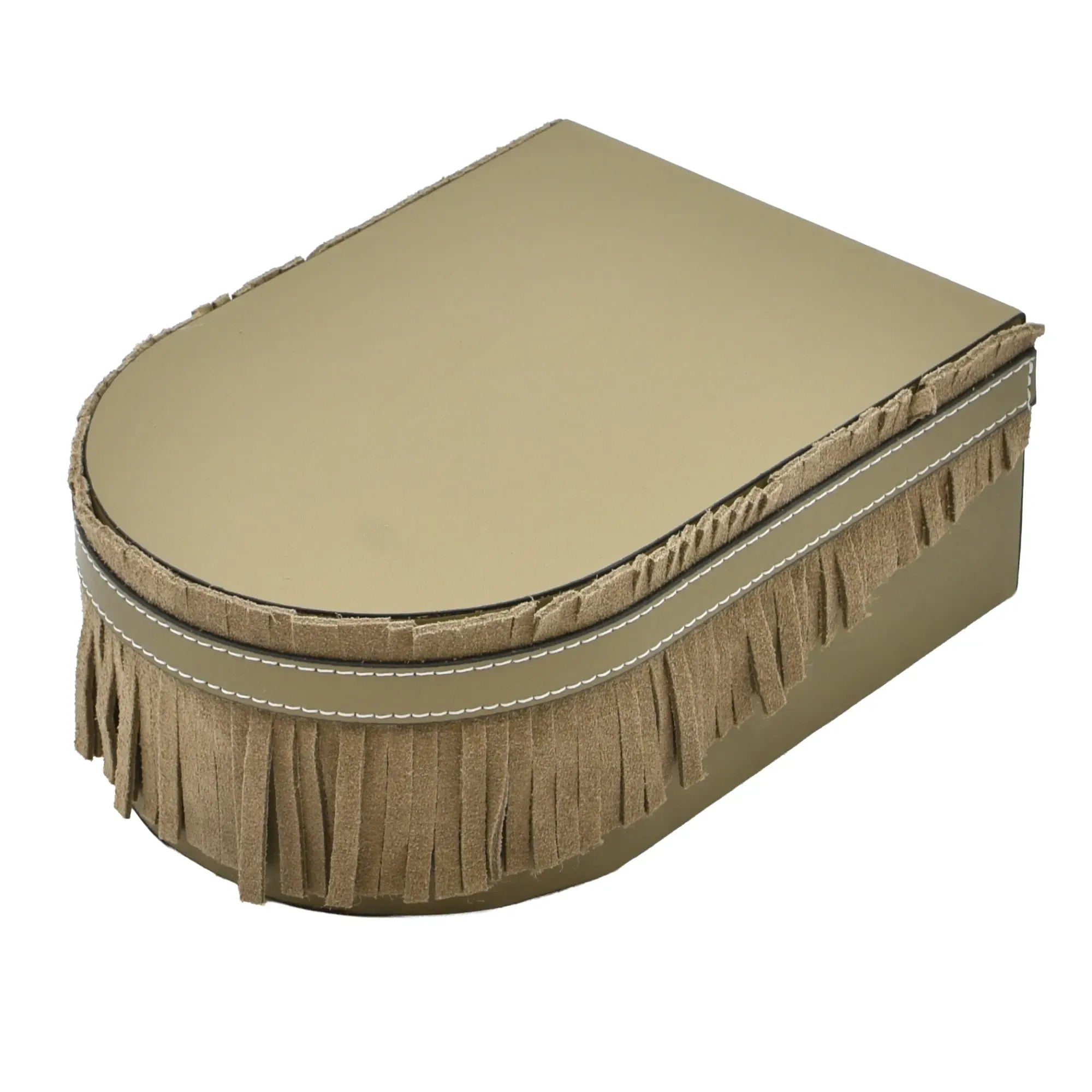 Schmuckbox - Schmuckschatulle Leder-Aufbewahrungsbox – Velours Schmuckkästchen – Frangé Klein