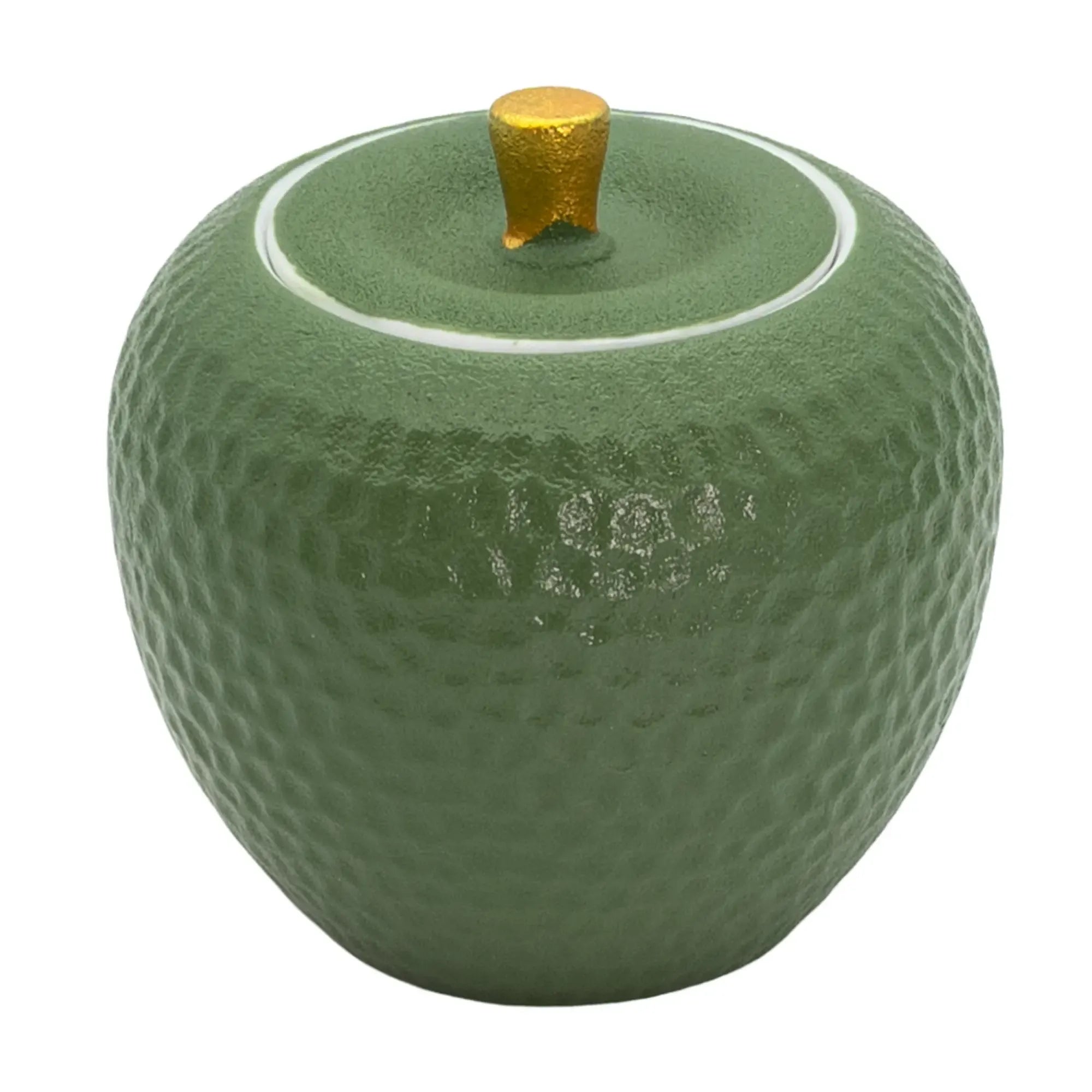 Duftkerze - nachaltige Kerze in Keramik-Dose - Apfelform - Aromakerze - Apfel Zitronenduft