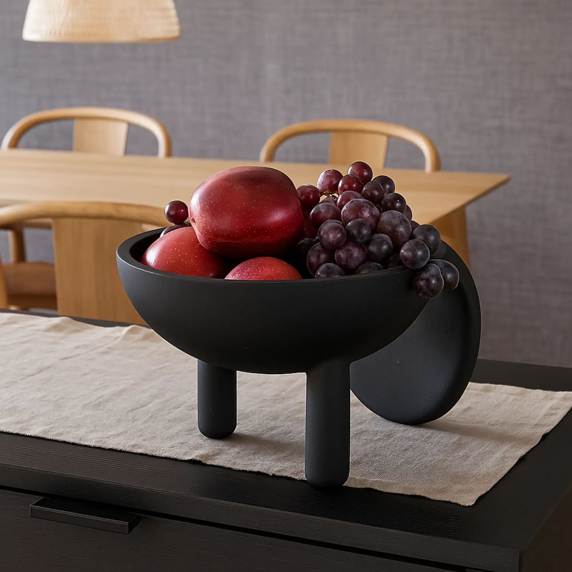 Fruchtschale - auf 3 Füßen - Dekorative Design Fruchtschale Bosfor