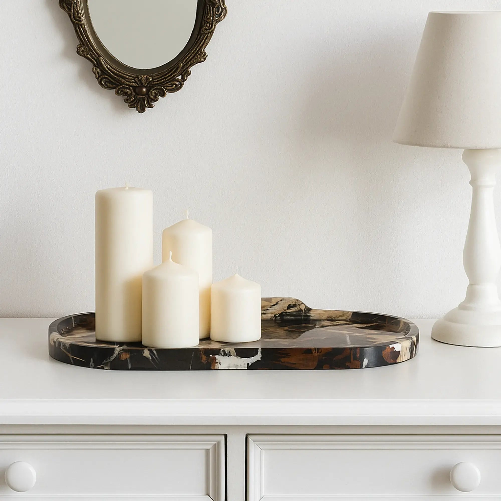 Tablett - aus Marmor - Serviertablett Dekotablett Naso