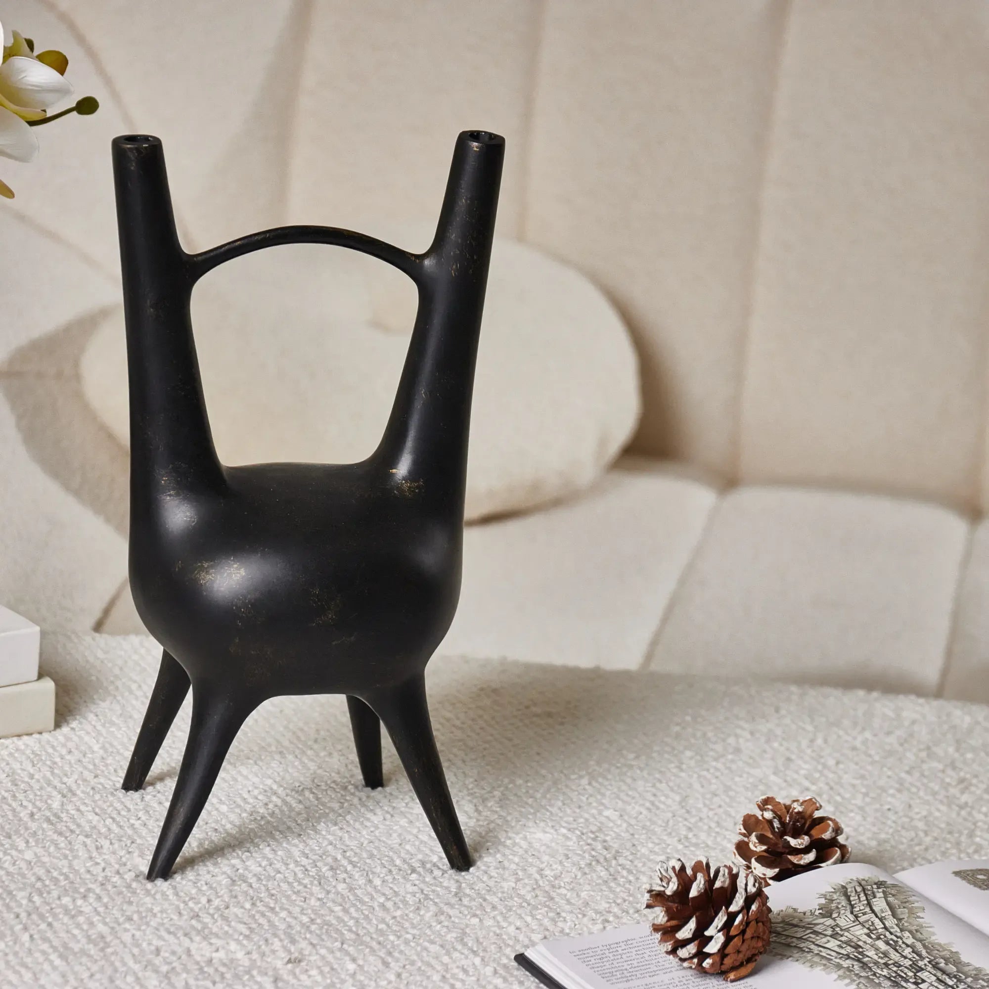 Dekorative-Vase - mit zwei Öffnungen - Vase Langstielige Blumen Bosfor Default Title