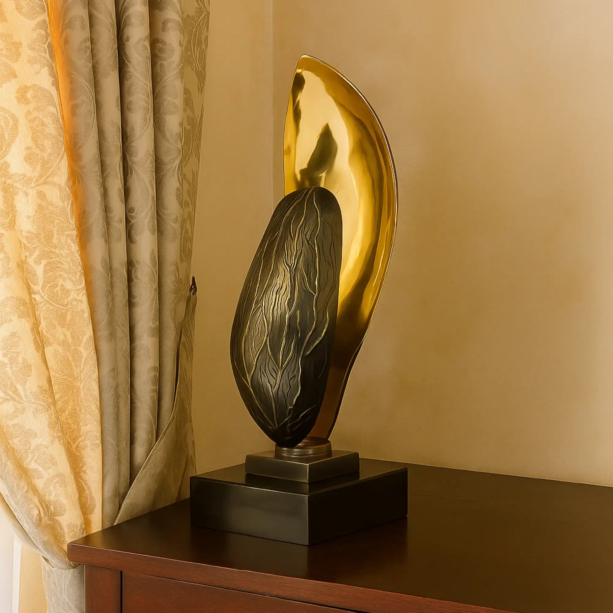 Skulptur - in Blätterform - Kunstobjekt hochglanz Metallskulptur Fogli Default Title