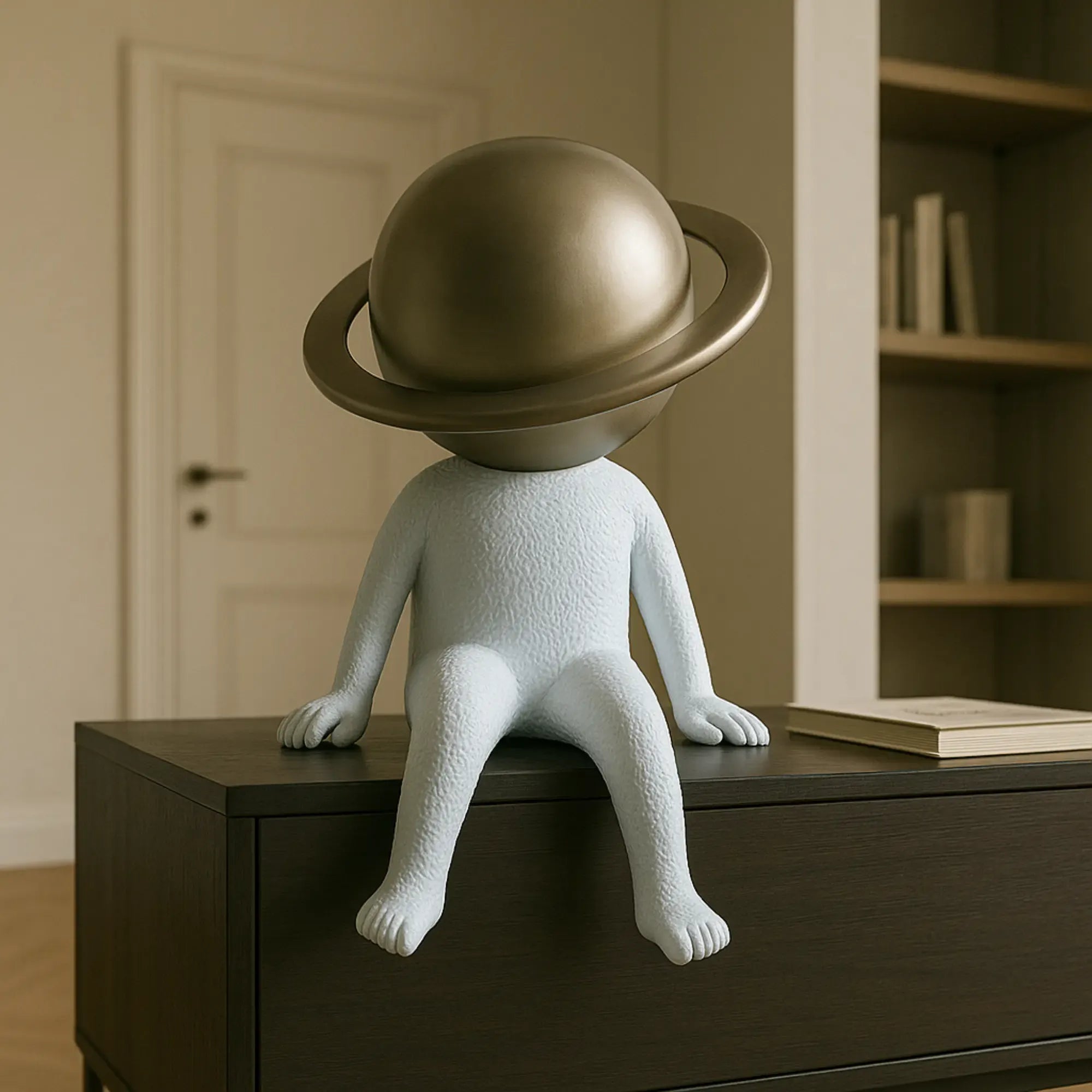 Dekofigur - astronautenstil mit Ring - Deko-Objekt für Regal Marsianer Default Title