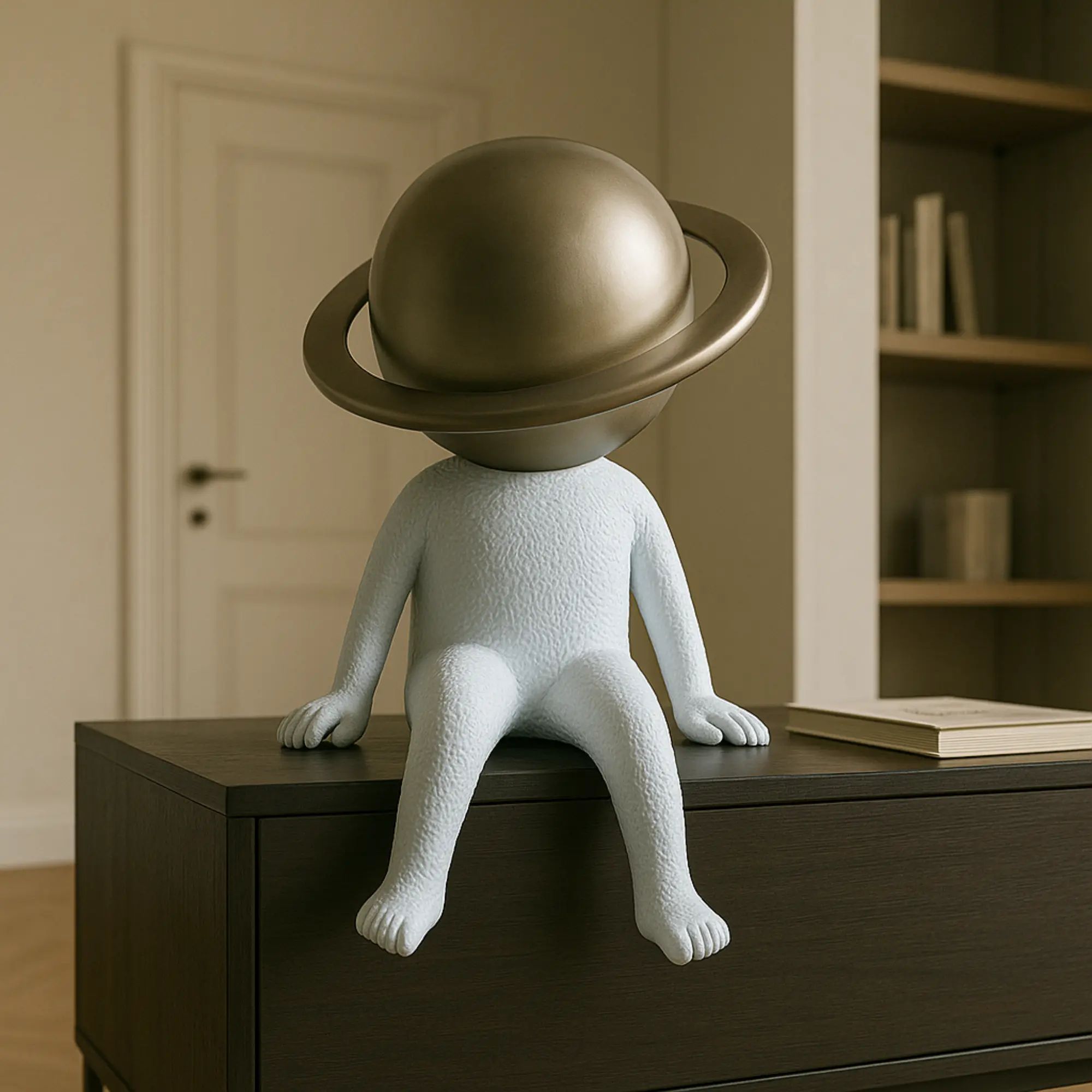 Dekofigur - astronautenstil mit Ring - Deko-Objekt für Regal Marsianer Default Title