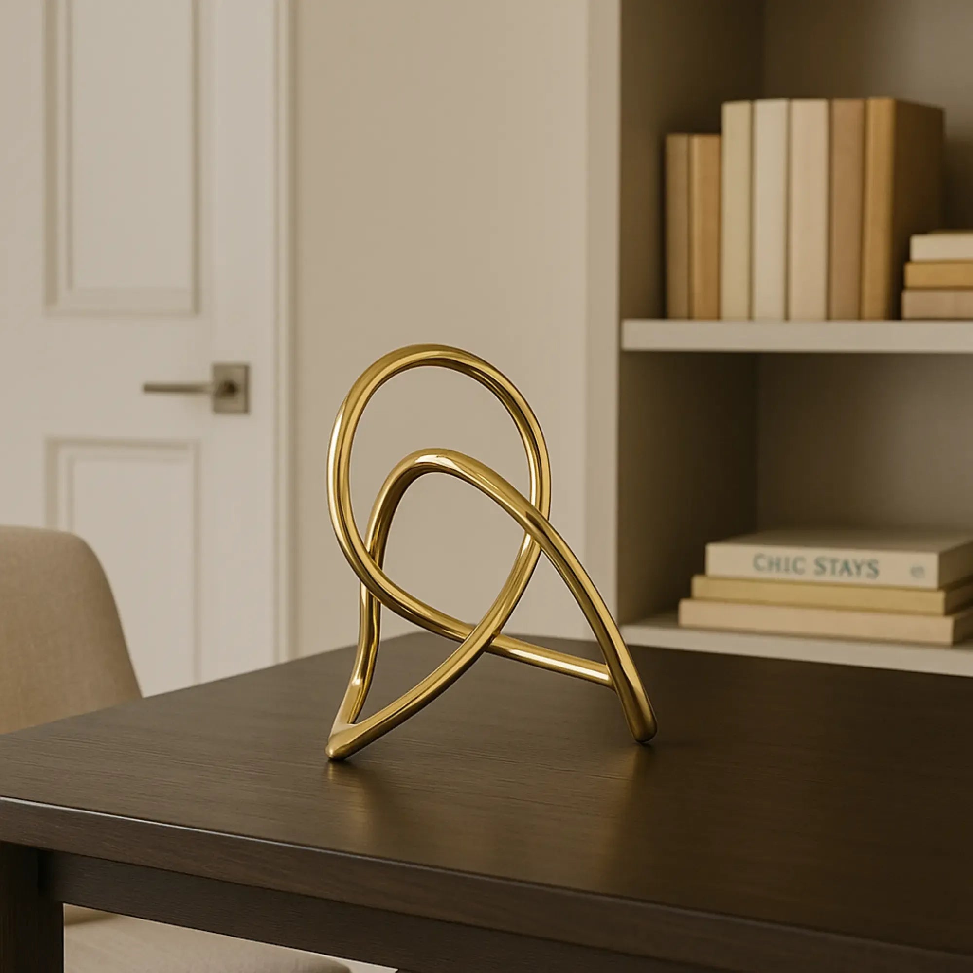 Dekoobjekt - Goldfarben - Knoten Deko-Objekt Tischdekoration Modern Golden Flow Default Title