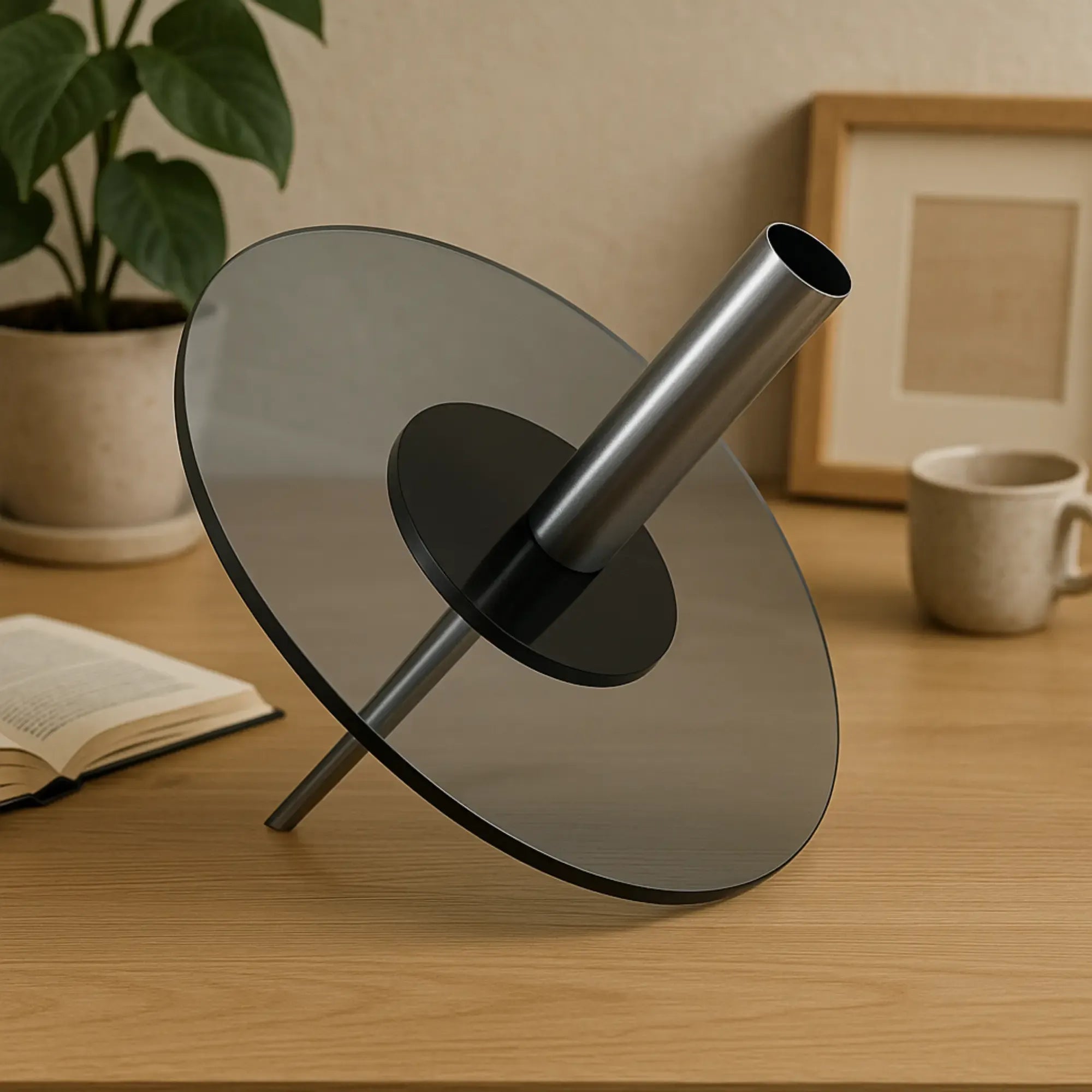 Dekovase - Moderne Design Vase mit Metallständer - Kreiselvaso Giro Default Title