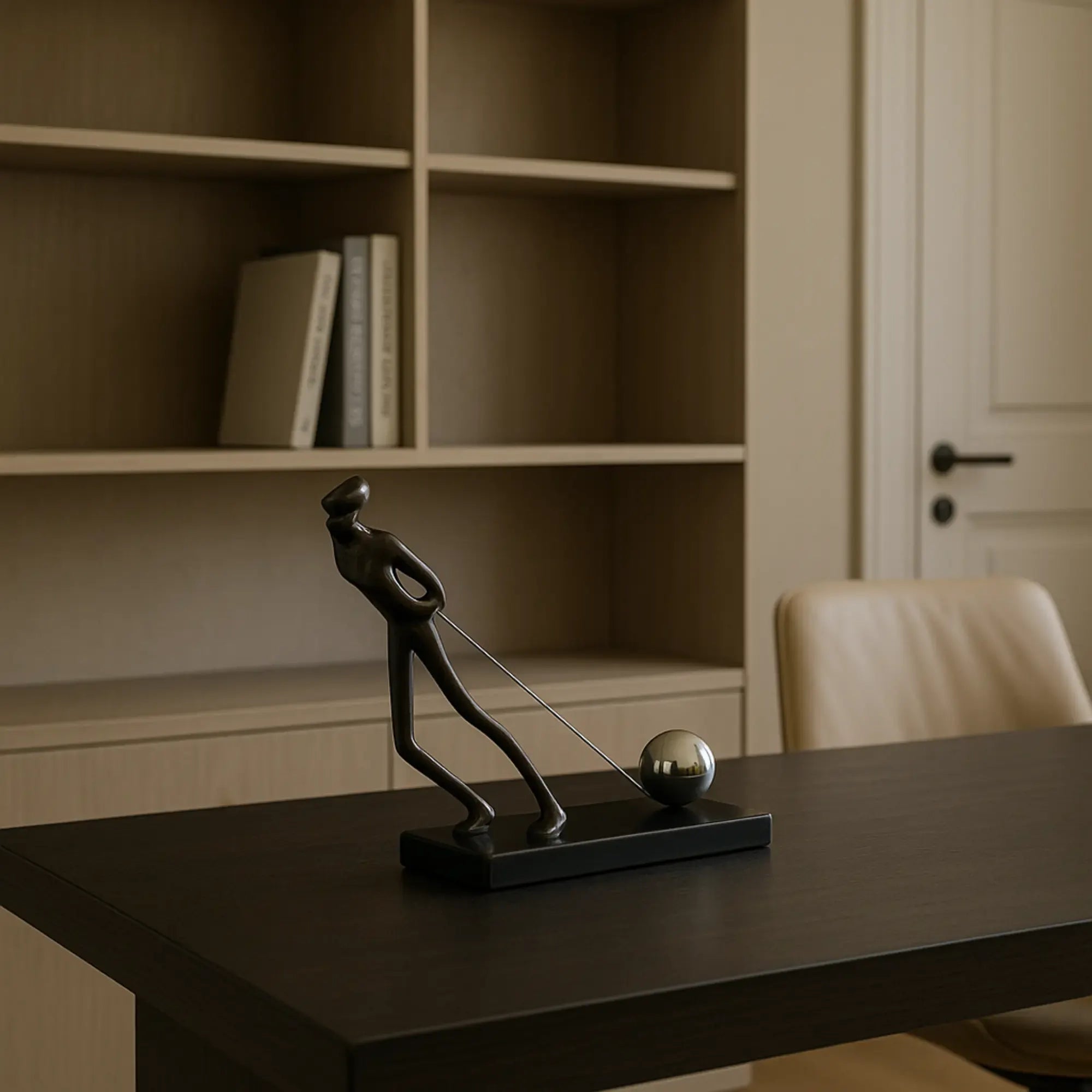 Dekofigur - symbolisch - Moderne Metallfigur Stahl Menschskulptur Persévérance Default Title