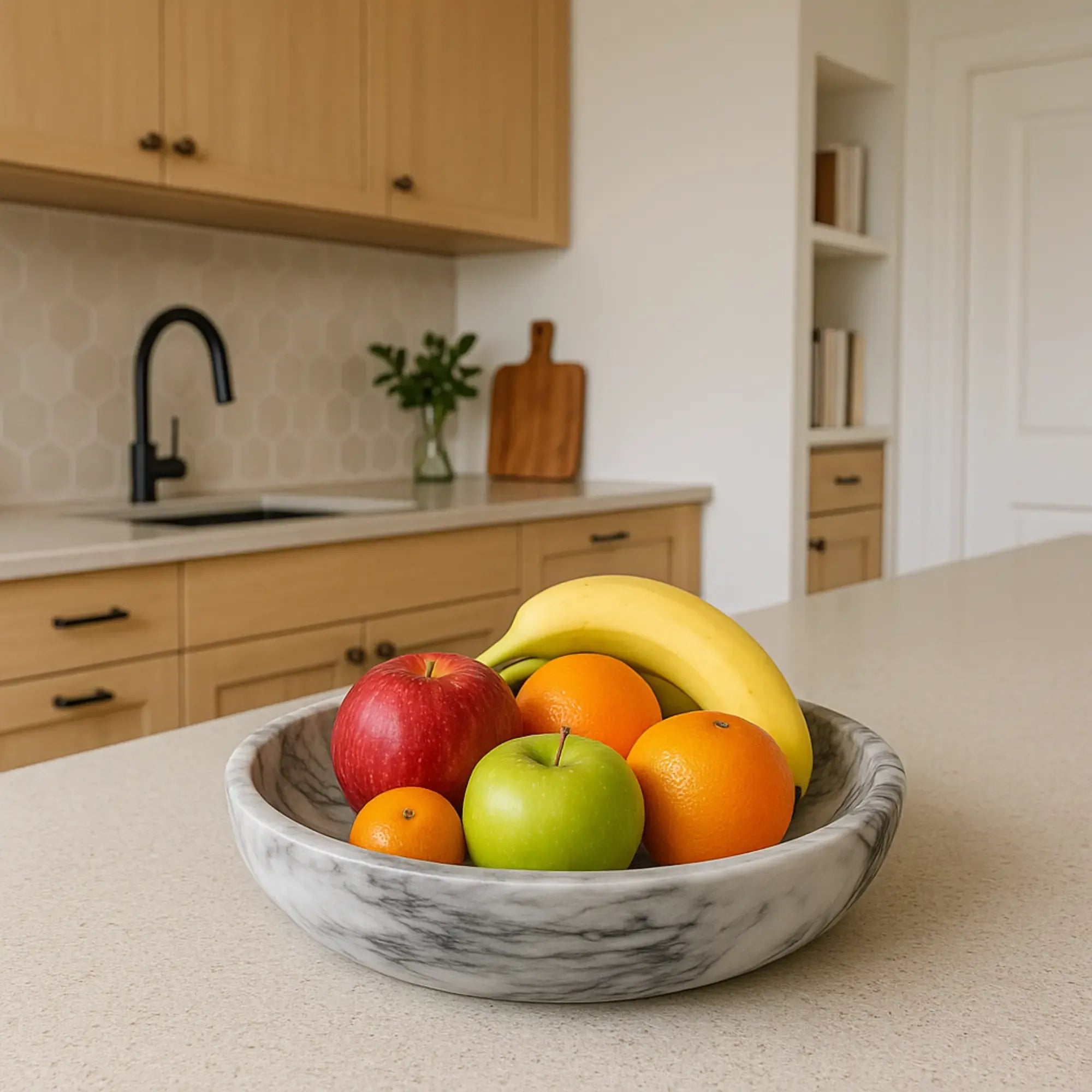 Marmorschale - rund 36 cm - Schwerte Steinschale Deko-Schüssel Schale Bol Eclipse