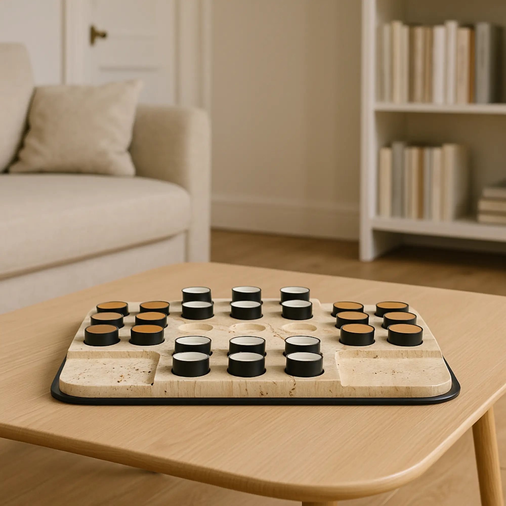 Tischspiel - Solitär-Spiel - Luxus Tic-Tac-Toe Brettspiel Ludus Magnus Default Title