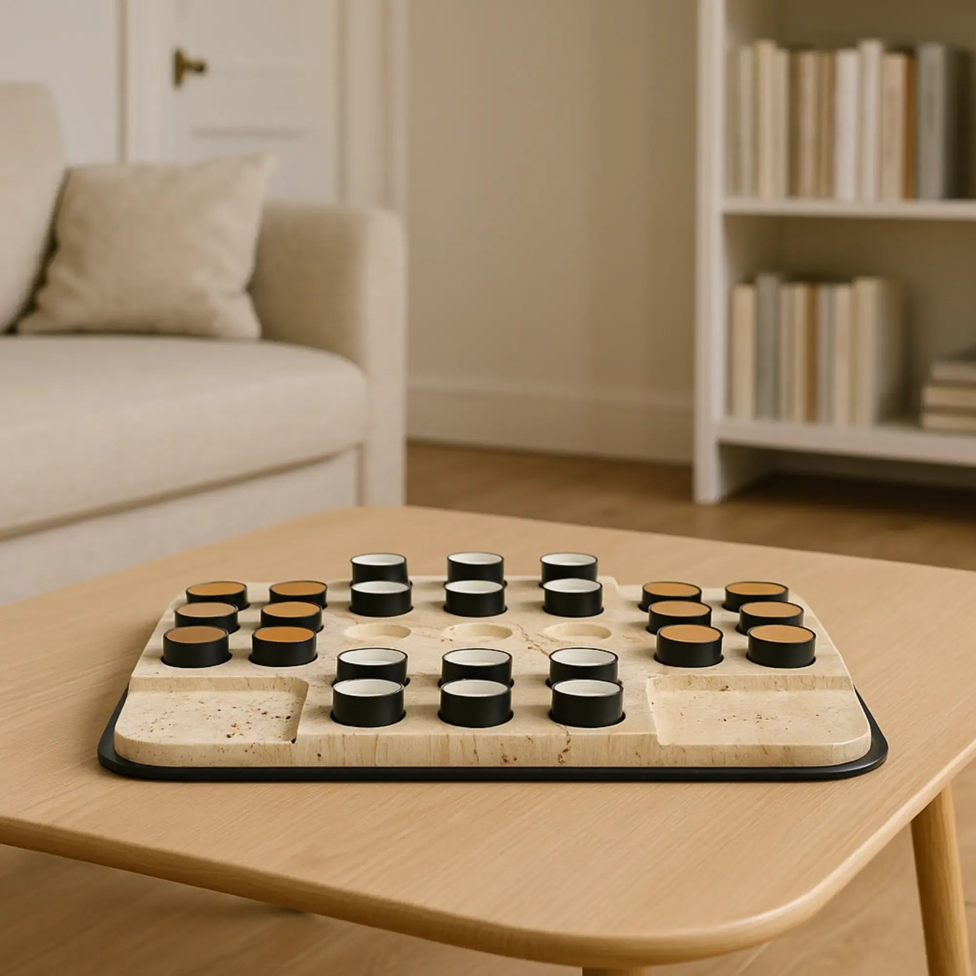 Tischspiel - Solitär-Spiel - Luxus Tic-Tac-Toe Brettspiel Ludus Magnus