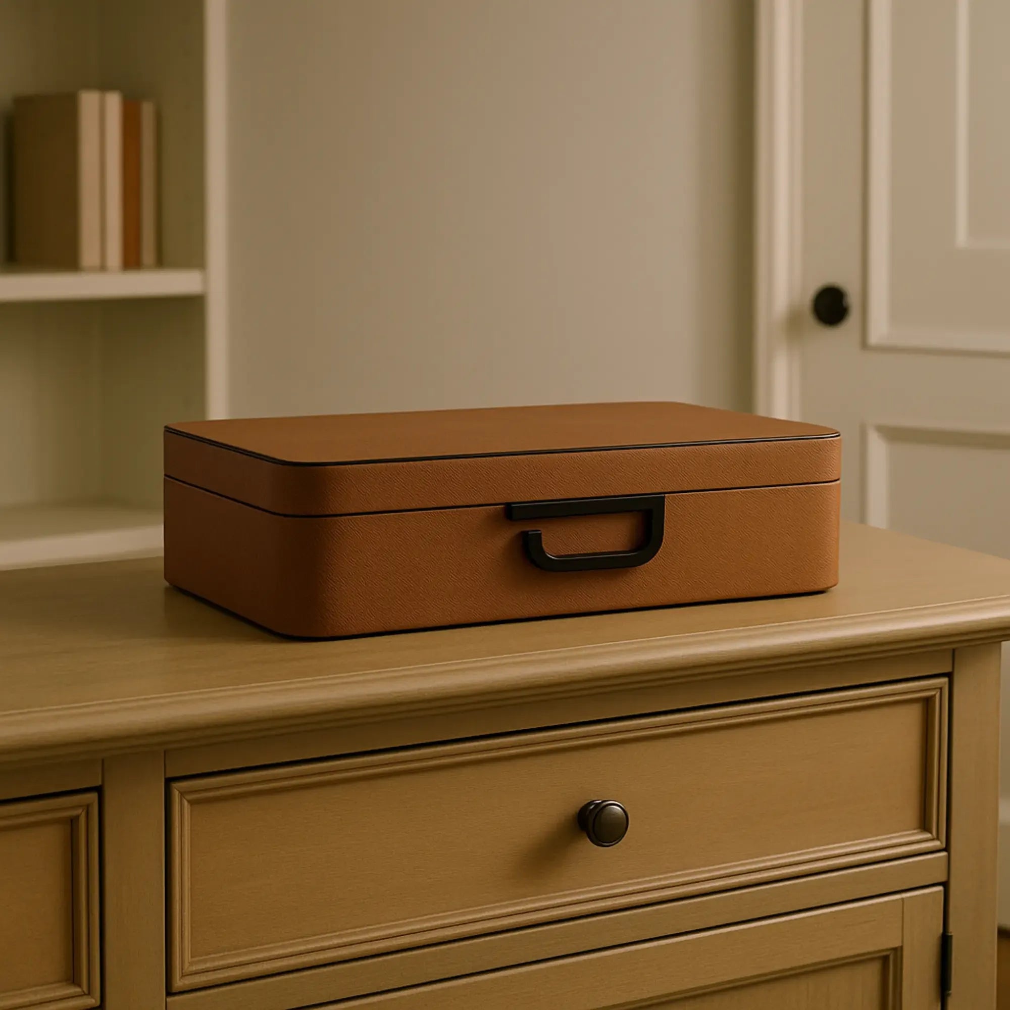 Lederbox - rechteckig mit Deckel - Edle Accessoirebox stilvolle Schmuckbox Aristo Case