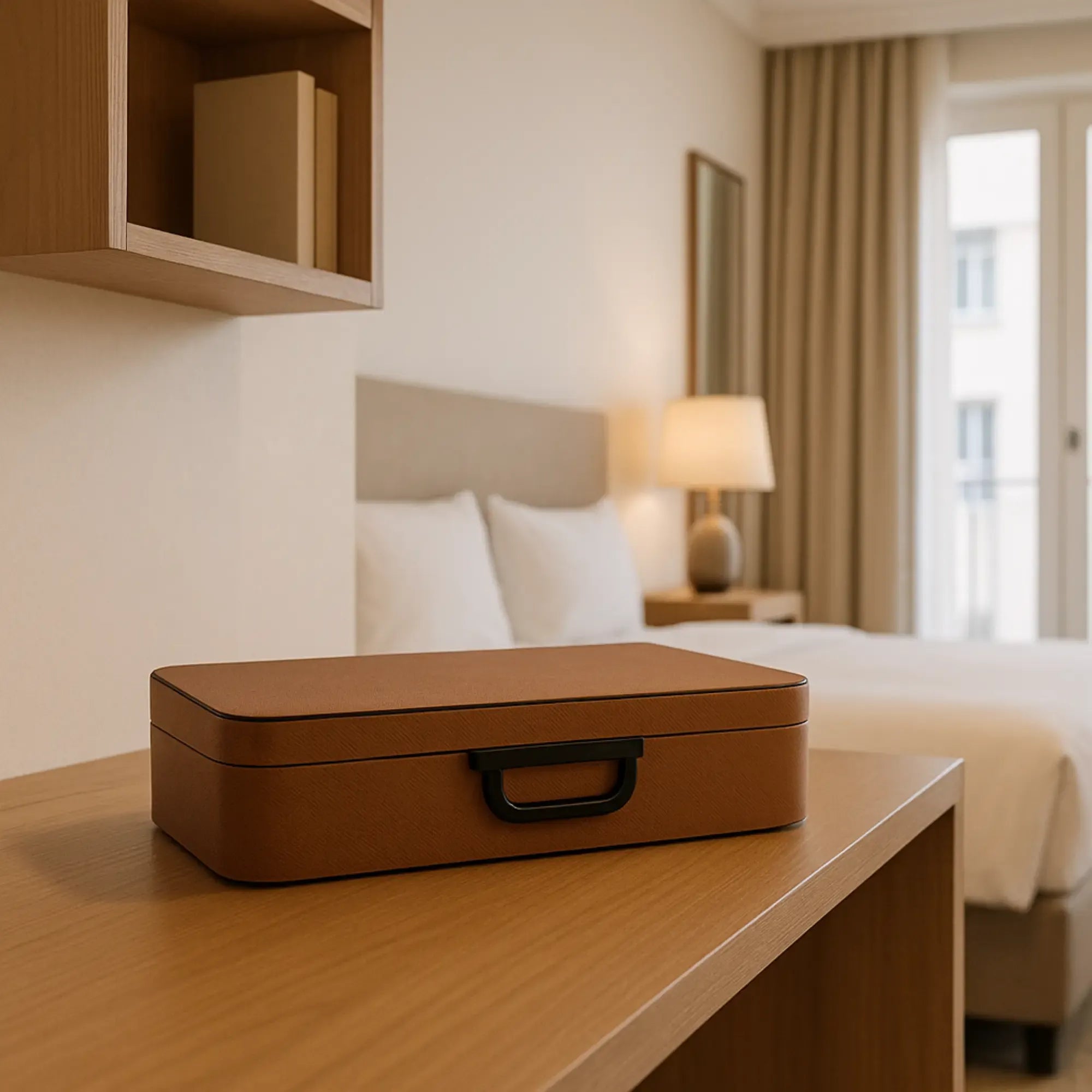 Lederbox - rechteckig mit Deckel - Edle Accessoirebox stilvolle Schmuckbox Aristo Case