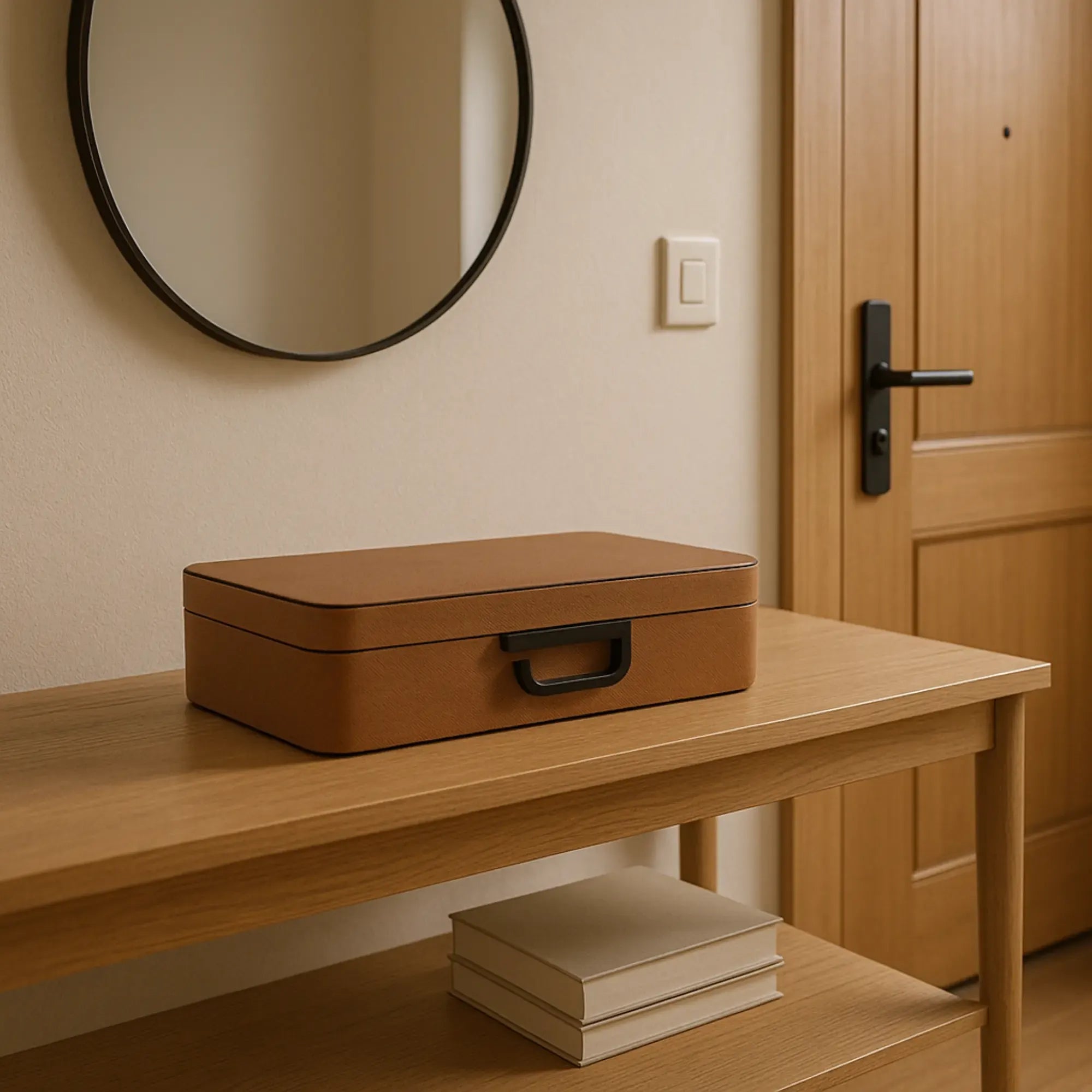 Lederbox - rechteckig mit Deckel - Edle Accessoirebox stilvolle Schmuckbox Aristo Case