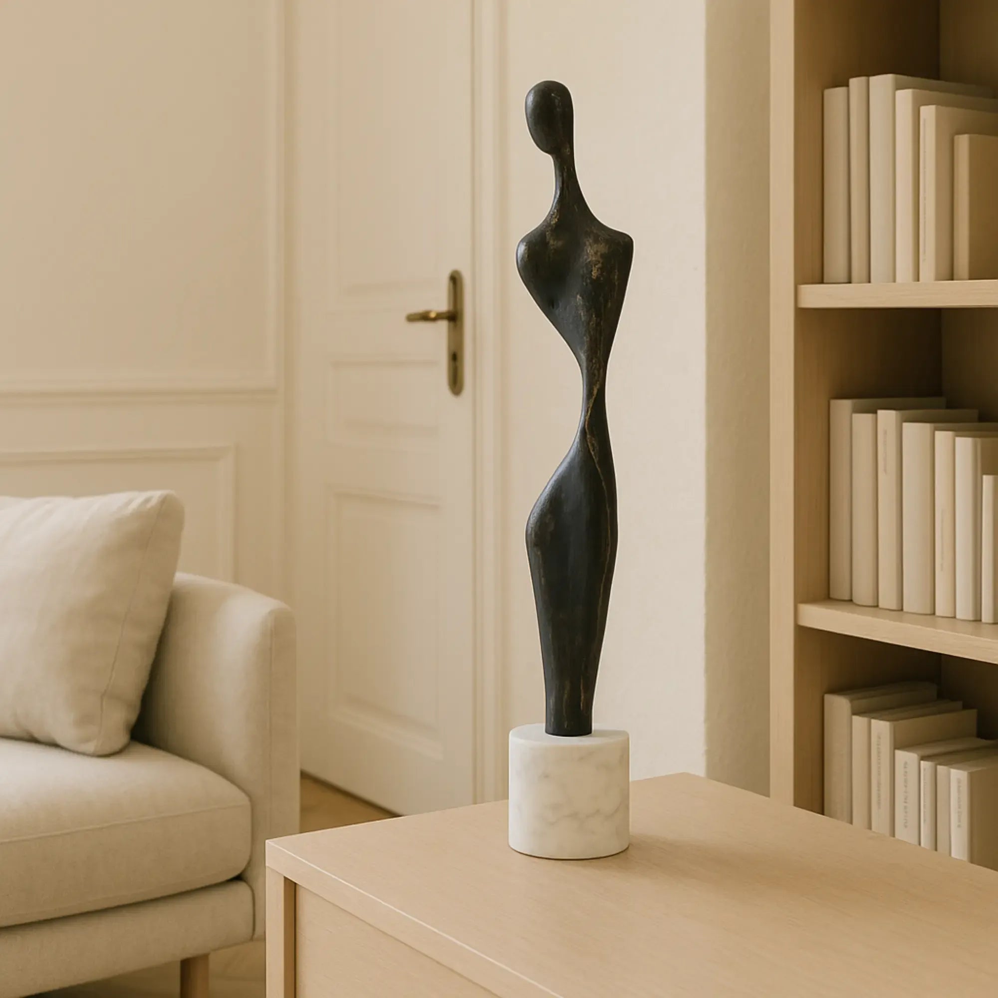 Dekoskulptur - Stahl-Skulptur - Moderne Statue elegante Damenfigur Figura Eleganza Default Title