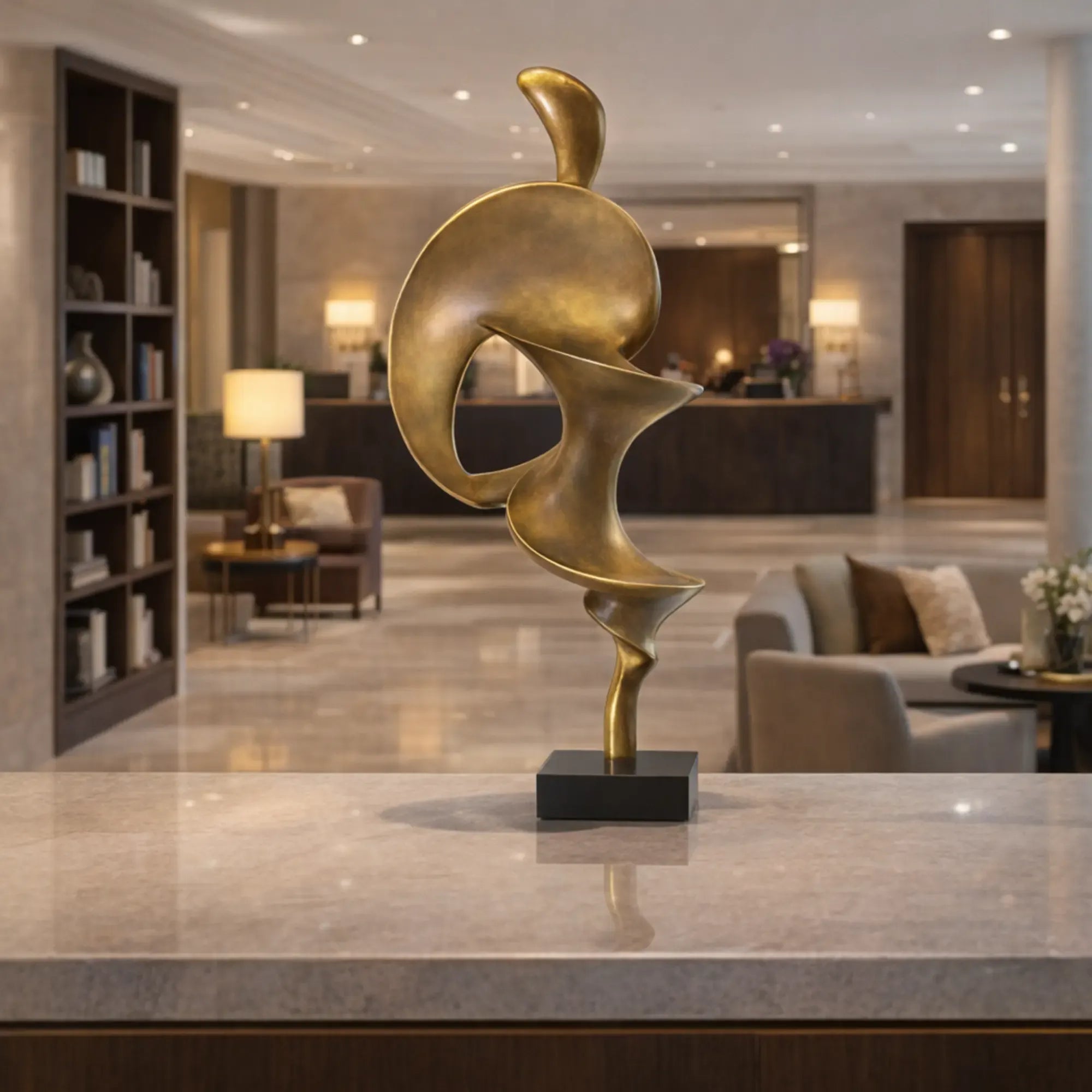 Dekoskulptur - Abstraktes Designer Objekt - Skulptur Moderne Wellen-Spirale Ondula Aeterna Default Title