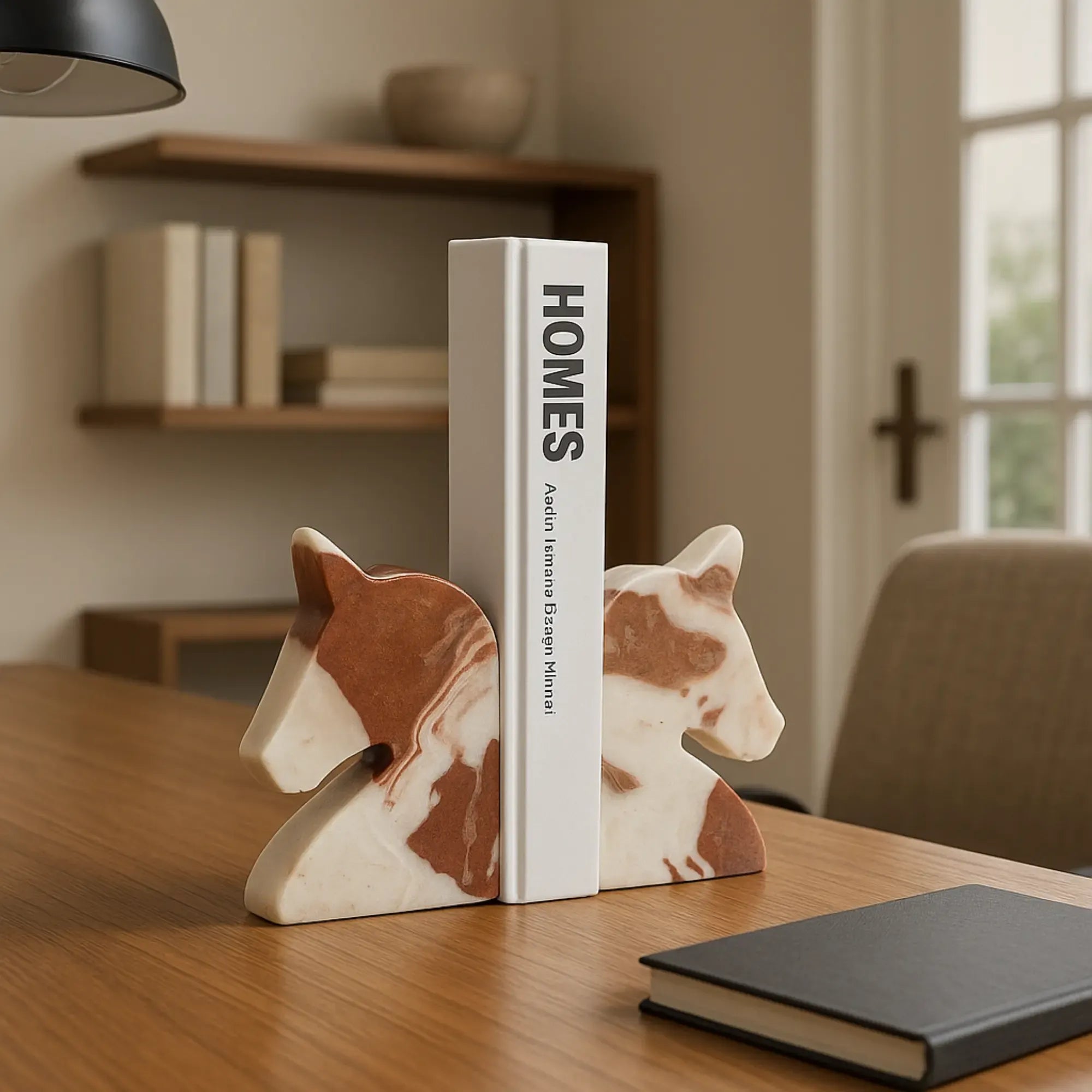 Buchstütze - Buchhalter aus Naturstein - Skulpturaler Buchhalter Equus Duo Classique Default Title