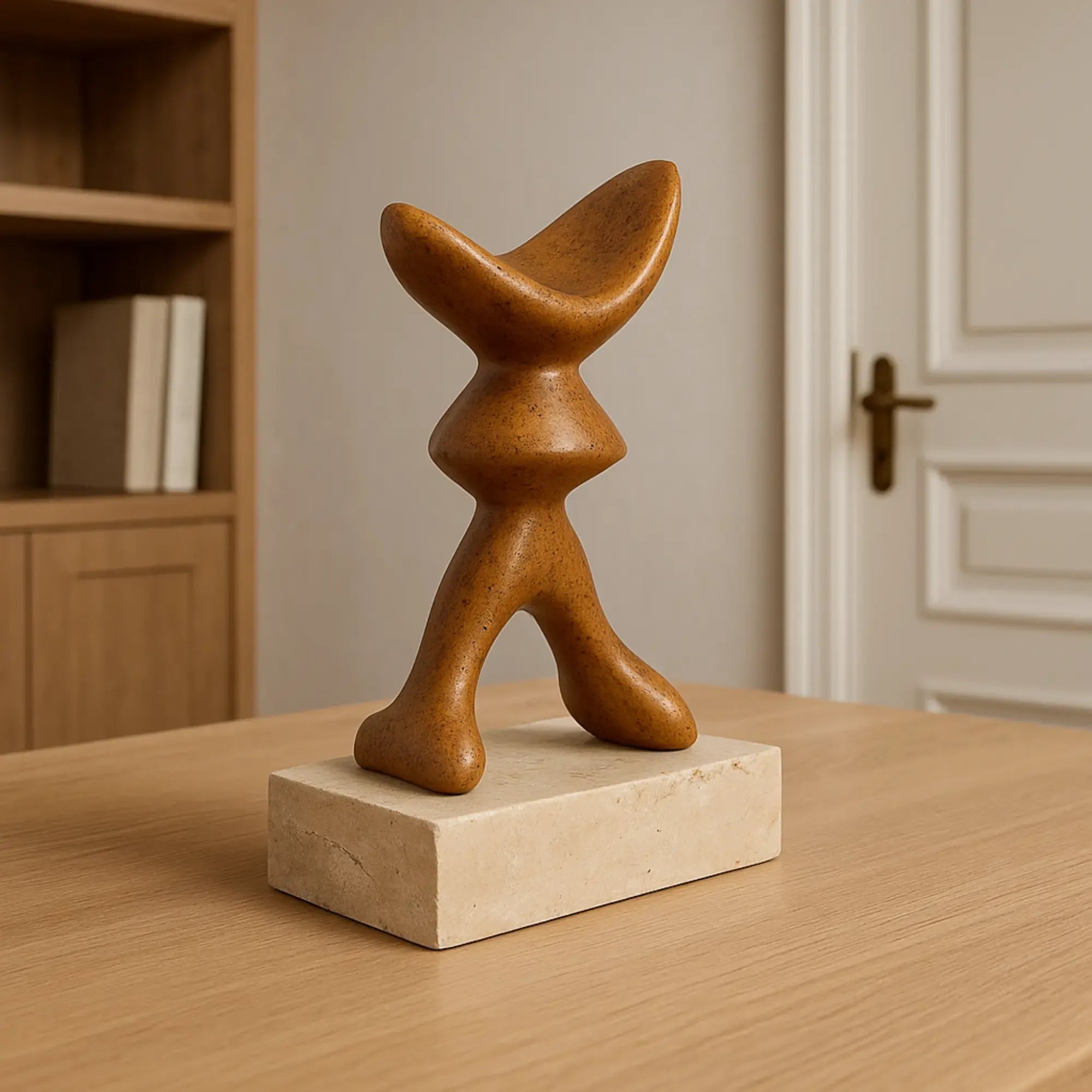 Dekoobjekt - Abstrakte Designskulptur, Metall Kunstobjekt - Skulptur organisch-abstrakte Loft-Form Morphé Terra Default Title