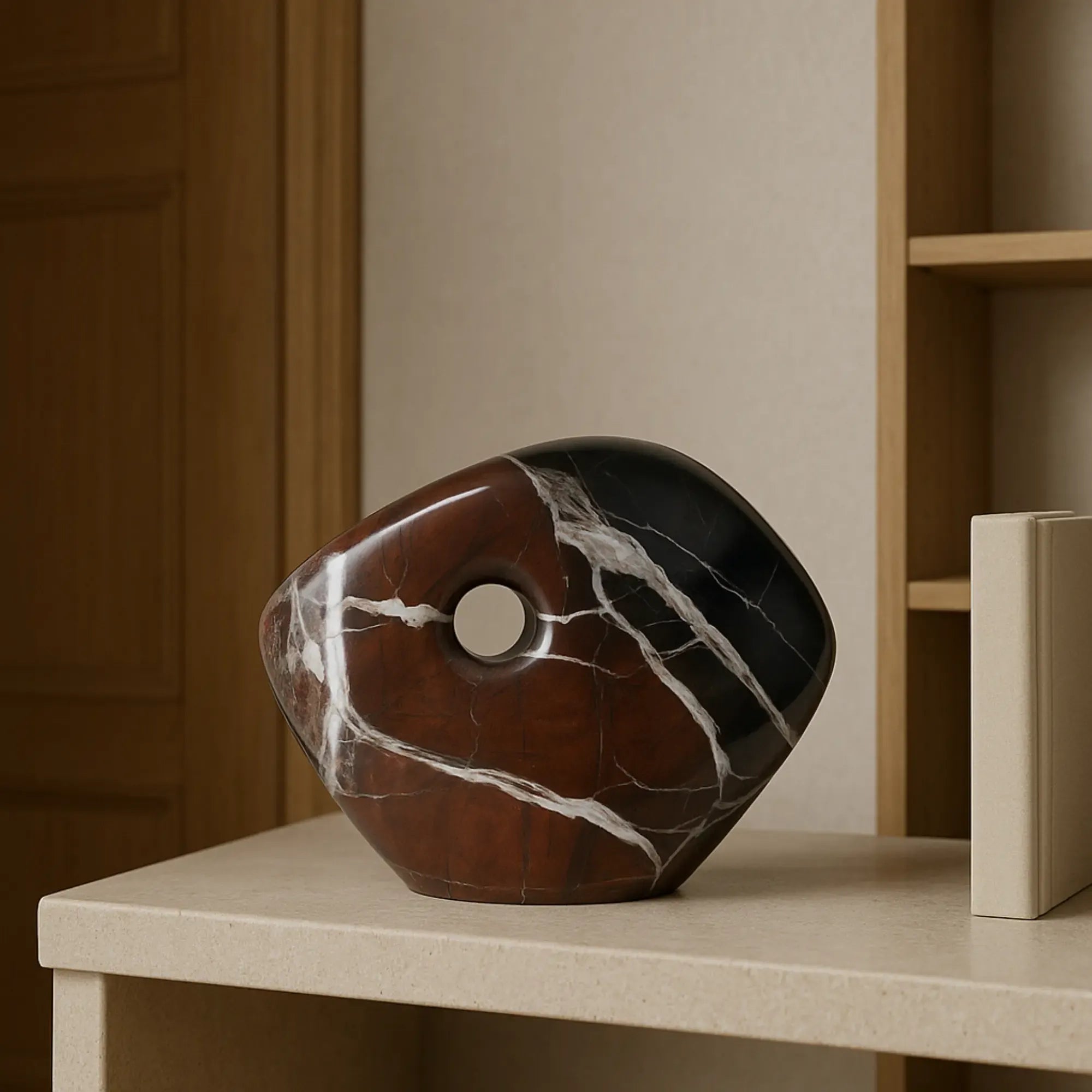 Dekoobjekt - Skulptur Zeitlose Marmorform Circulus Aeternum Default Title