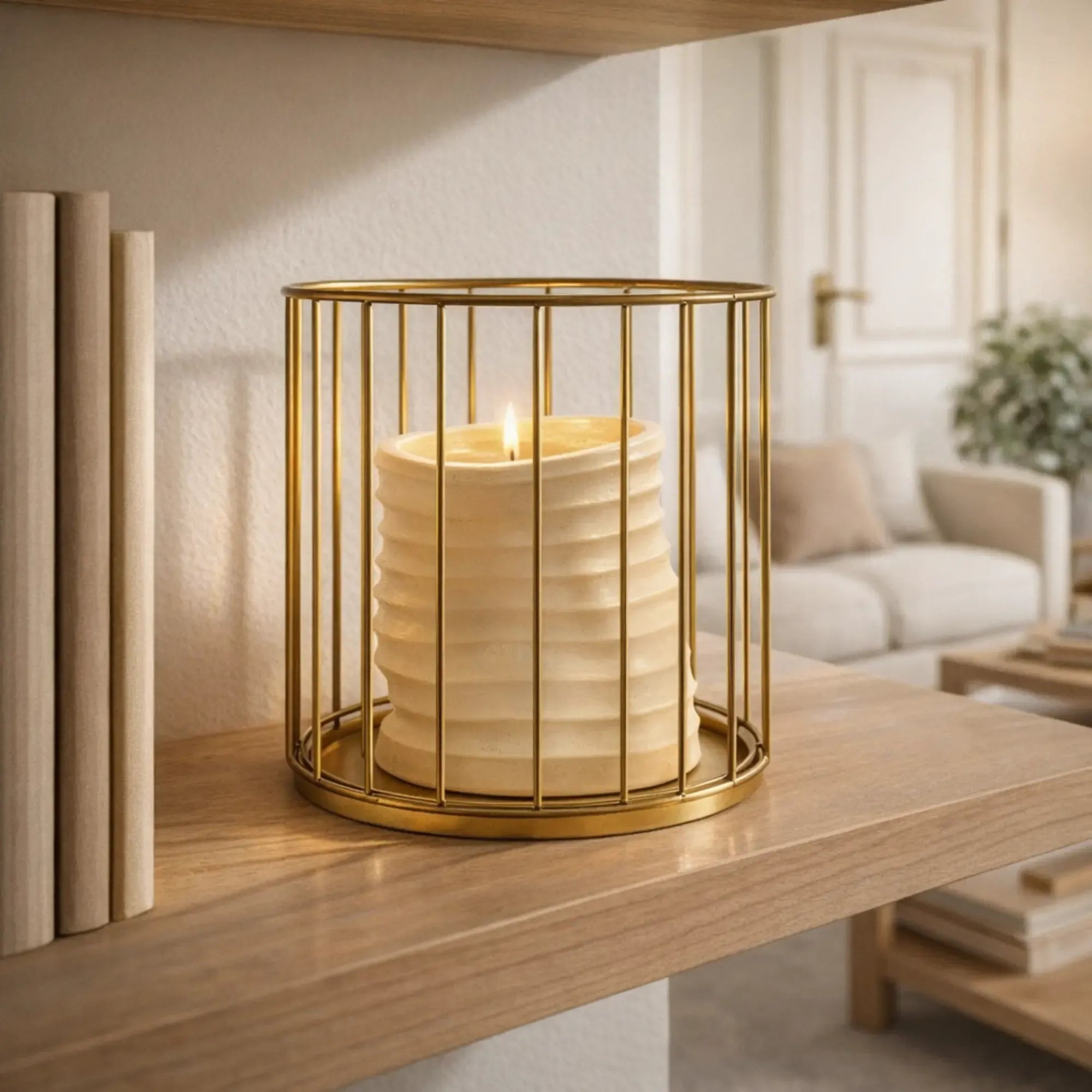 Duftkerze - Beton Design Kerze – Aroma Keramikkerze – Minimalistische Designkerze Ondula Nan