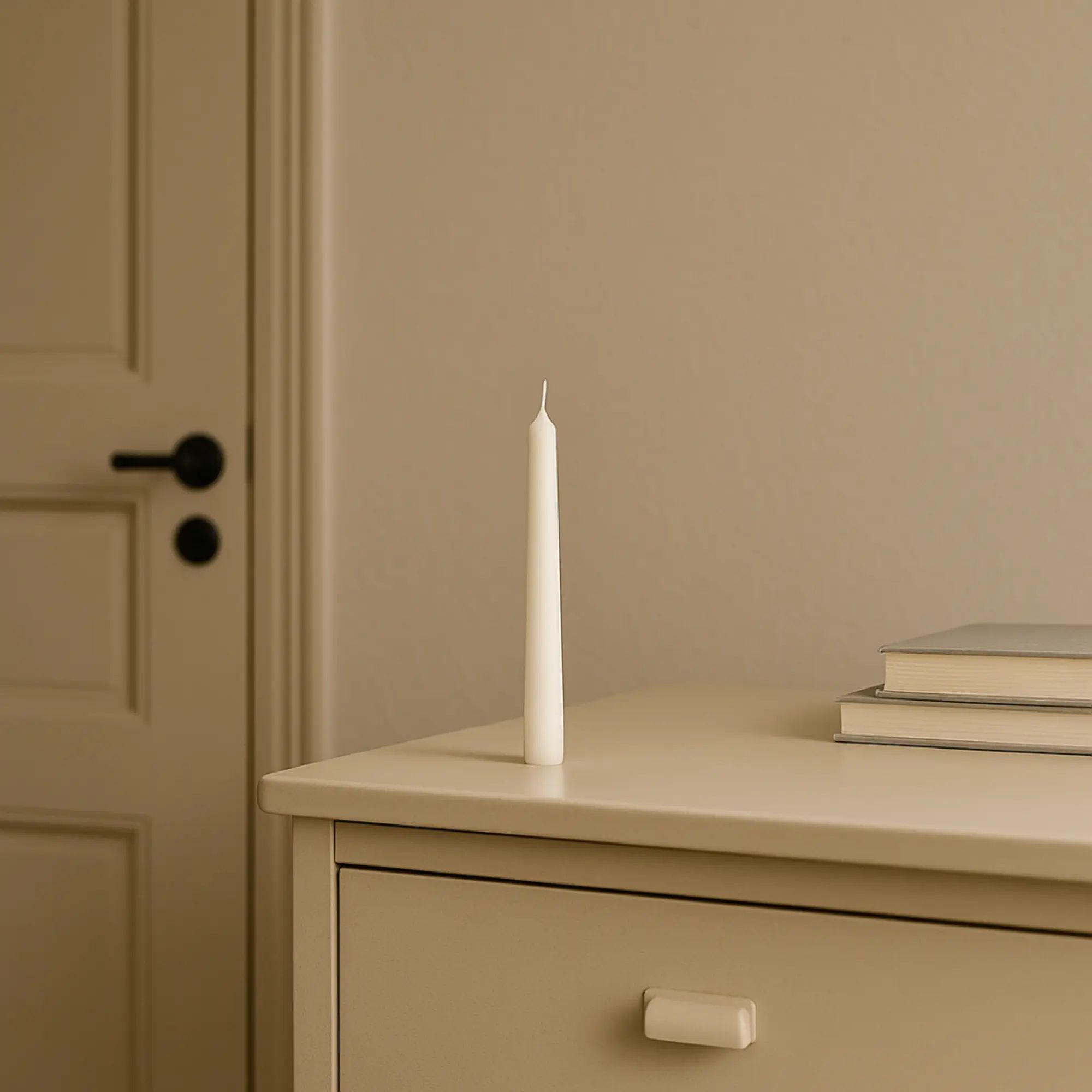 Stabkerze - Zeitloses Stablicht 3 Spitzkerzen SET Pur Blanc Candela Classique Default Title